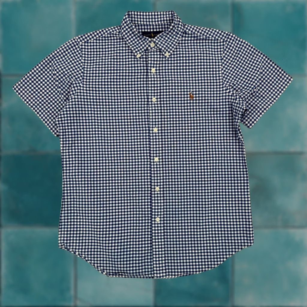 Ralph Lauren Ralph Lauren Mens Blue White Gingham Button-Down Shirt Size Medium Size US M / EU 48-50 / 2 - 1 Thumbnail