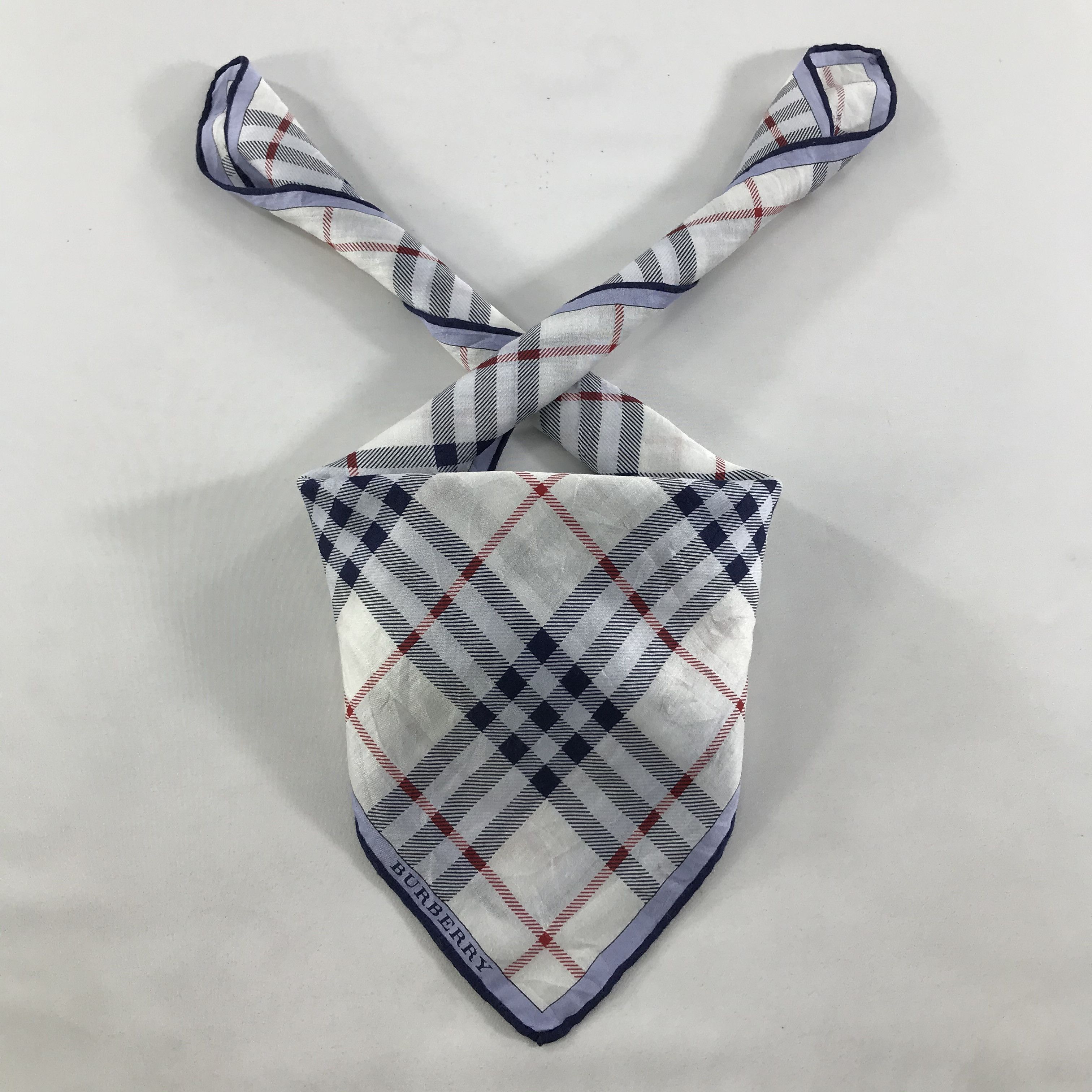Burberry × Vintage Burberry Bandana / Handkerchief / Neckerchief - S1353 Size ONE SIZE - 3 Thumbnail