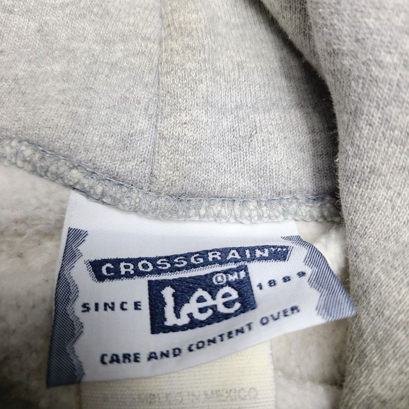 Lee VINTAGE Lee Cross Grain Reverse Weave Hoodie Sweatshirt L Cotton Blend USA Thrashed Mens Hoodie Size US L / EU 52-54 / 3 - 6 Thumbnail