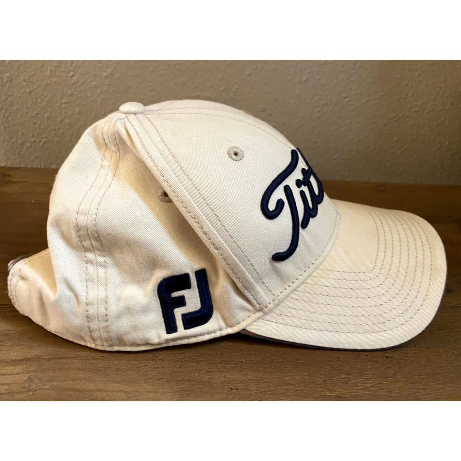 Titleist Titleist JF ProV1 Hat Navy Logo Embroidered Cream Men One Size Baseball Cap Size ONE SIZE - 3 Thumbnail