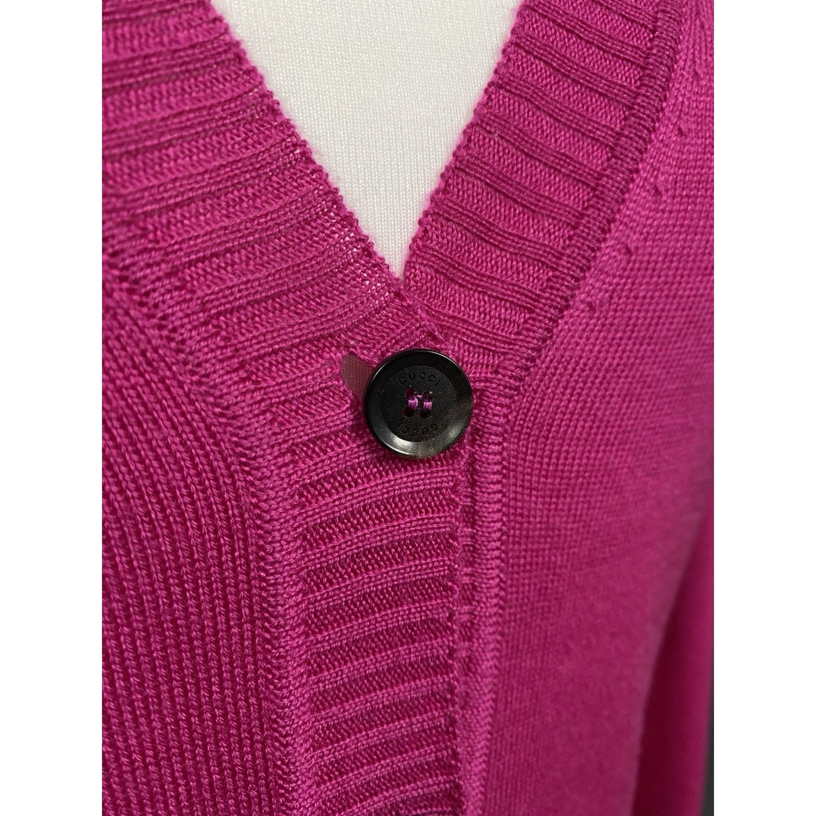 Gucci MINT! Gucci Women's Pink Wool Cardigan Sweater Size XS Size XS / US 0-2 / IT 36-38 - 8 Thumbnail