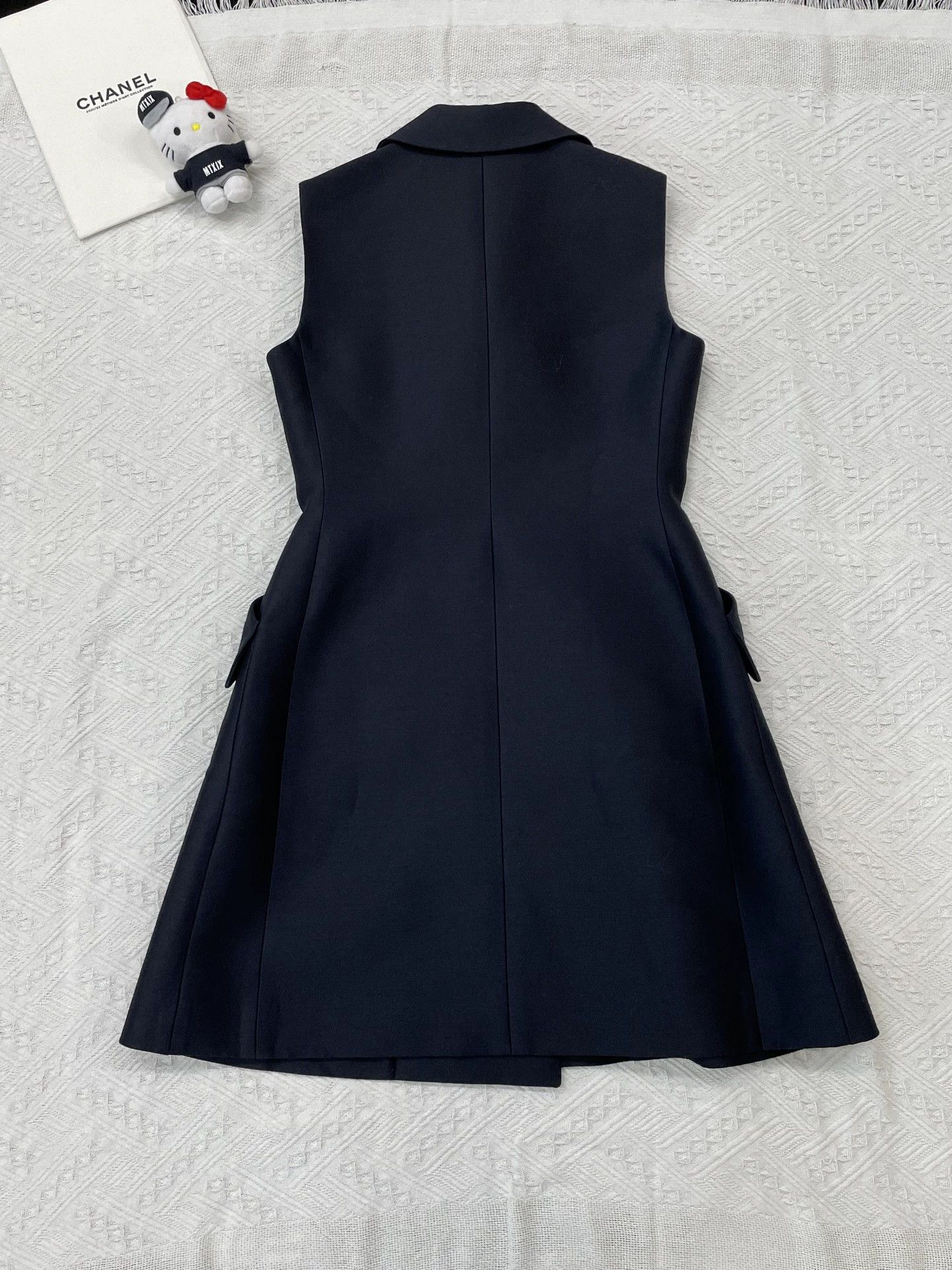 Dior Dior Women's Black Silk Wool Sleeveless Dress FR36 Size XS / US 0-2 / IT 36-38 - 2 Thumbnail