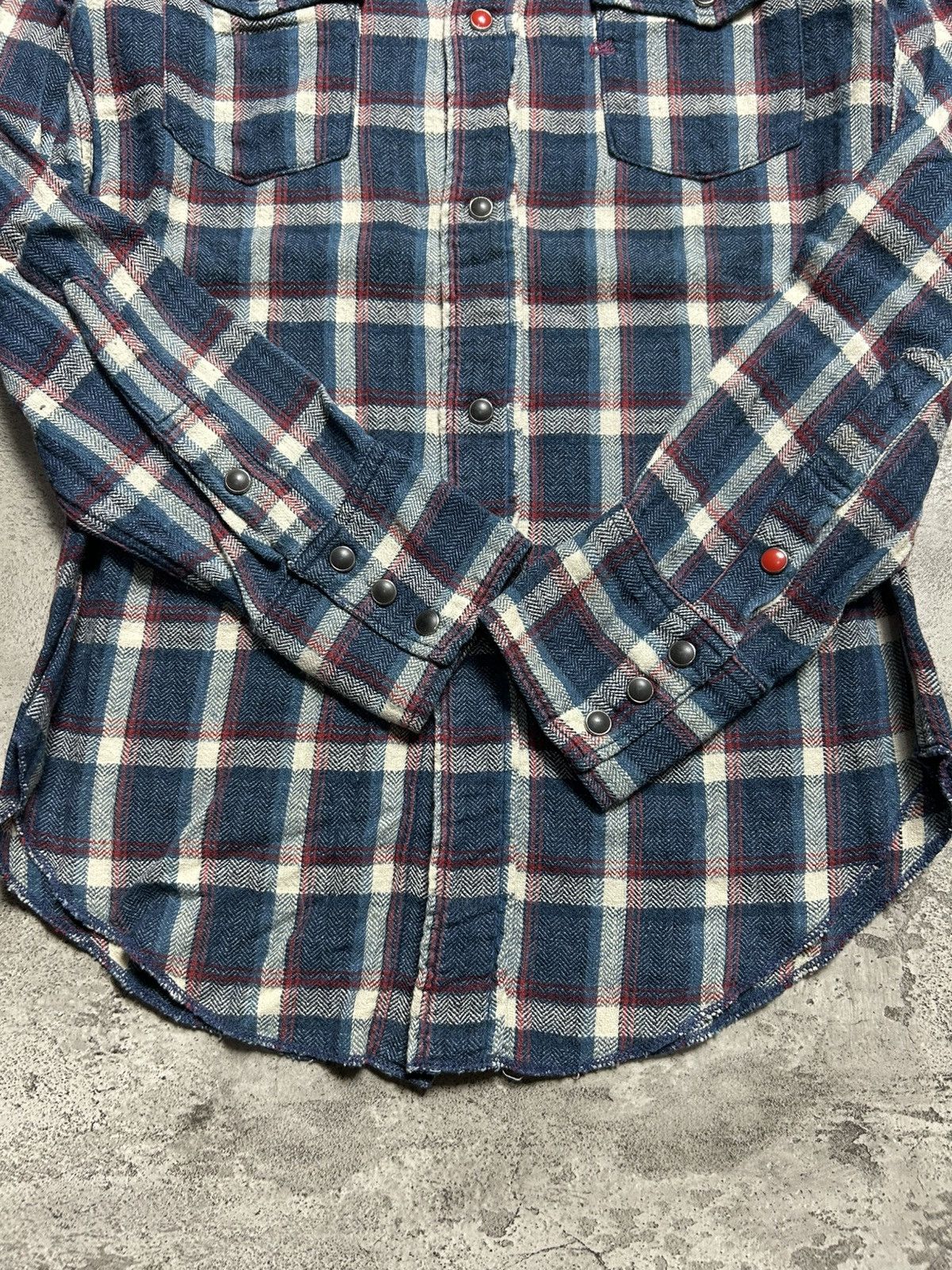 45rpm 2000s 45RPM Western Plaid Snap Button Up Shirt Size US S / EU 44-46 / 1 - 7 Thumbnail