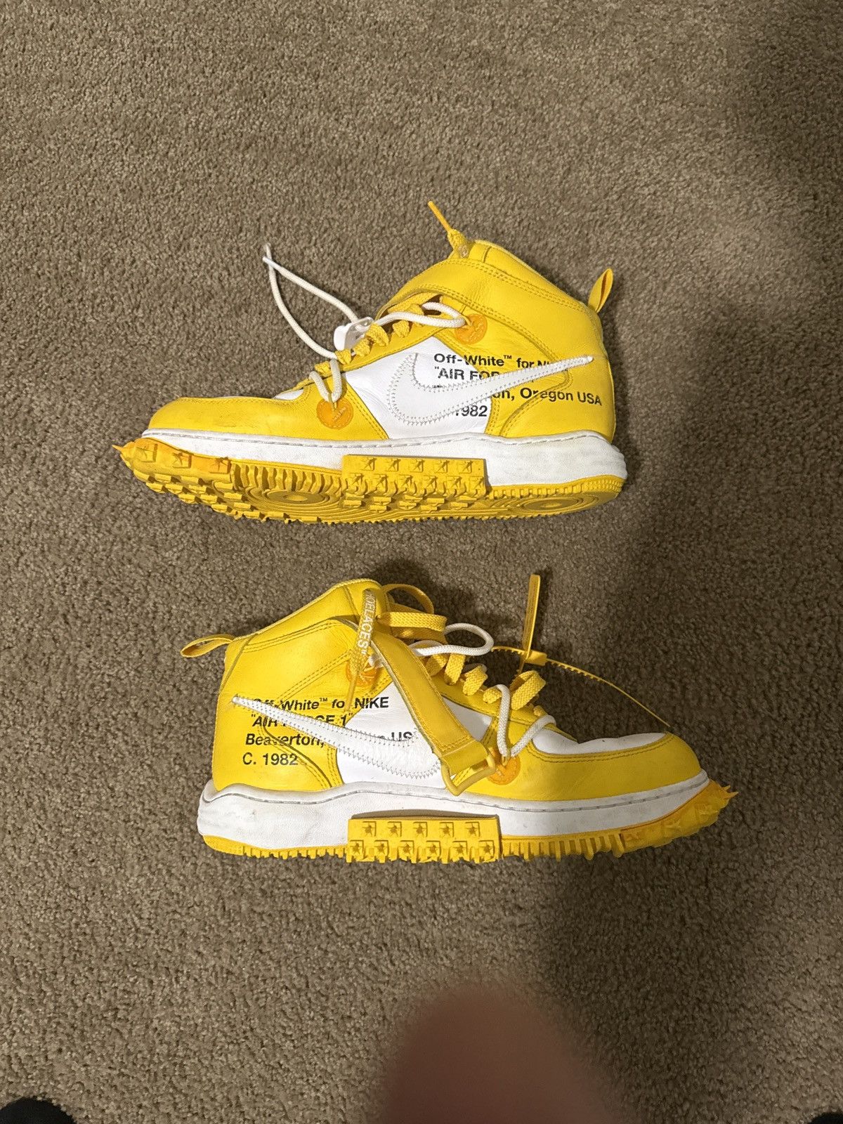 Off-White Air Force 1 Mid SpLTHR Size US 10.5 / EU 43-44 - 3 Thumbnail