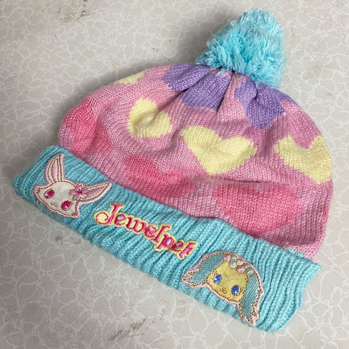 Japanese Brand × Vintage 2000s y2k jewel pet cute beanie hats Size ONE SIZE - 3 Thumbnail