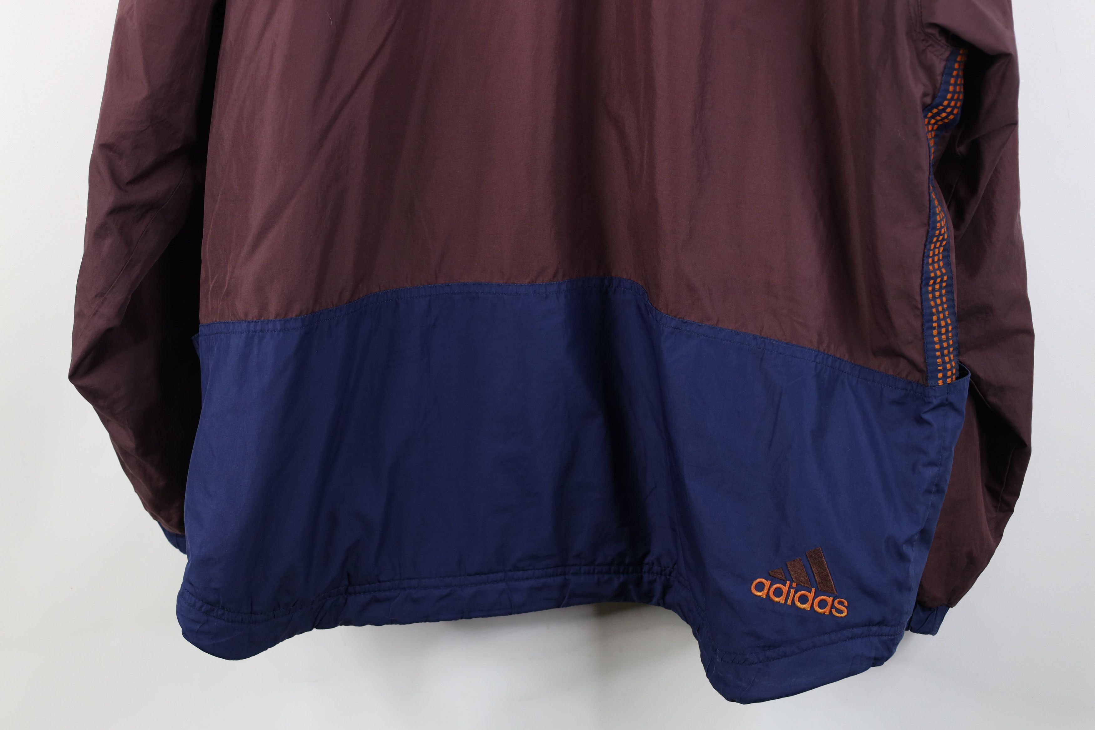 Adidas Vintage 90s Adidas Spell Out Hooded Windbreaker Jacket Size US L / EU 52-54 / 3 - 18 Thumbnail