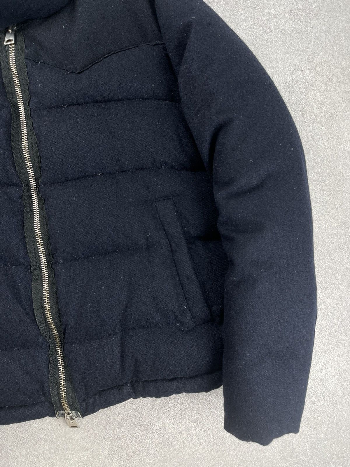 AMI AMI Alexandre Mattiussi Wool Down Jacket Navy Blue Size XL Size US XL / EU 56 / 4 - 3 Thumbnail