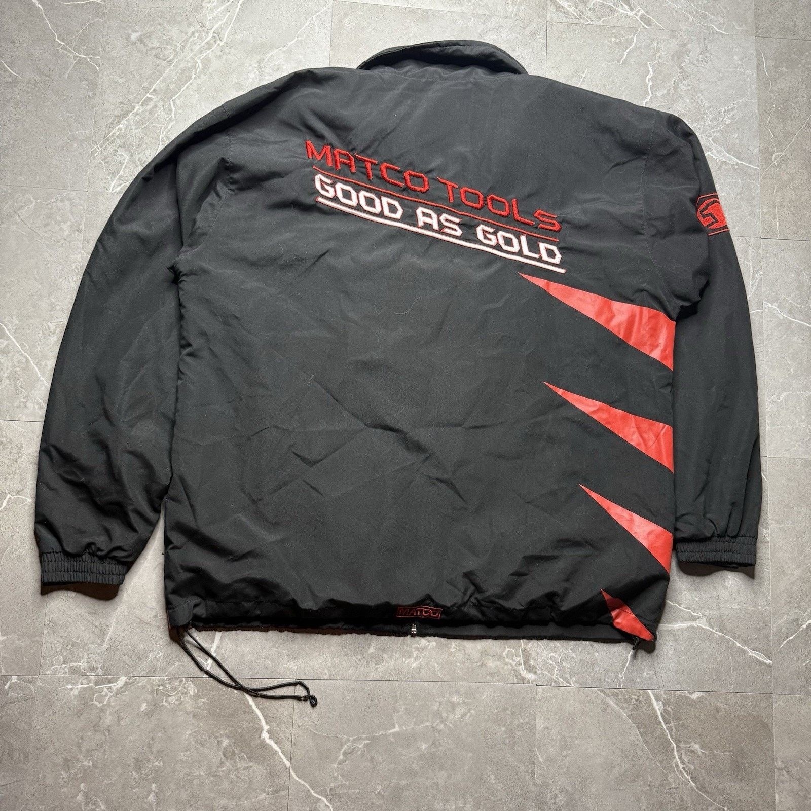 Vintage Vintage Matco Tools Full Zip Black Windbreaker Jacket Size US XL / EU 56 / 4 - 3 Thumbnail