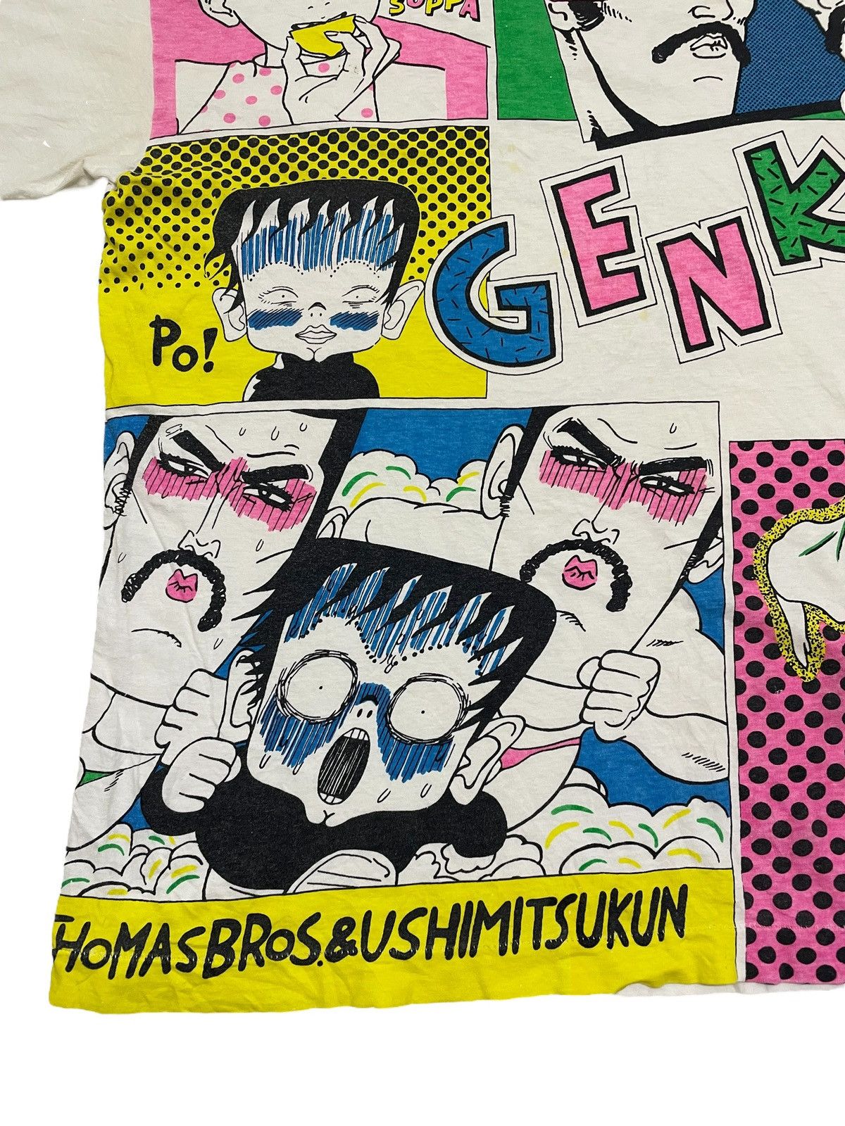 Cartoon Network × Vintage VINTAGE THOMAS BROS & USHIMITSUKUN T-SHIRT Size US L / EU 52-54 / 3 - 4 Thumbnail