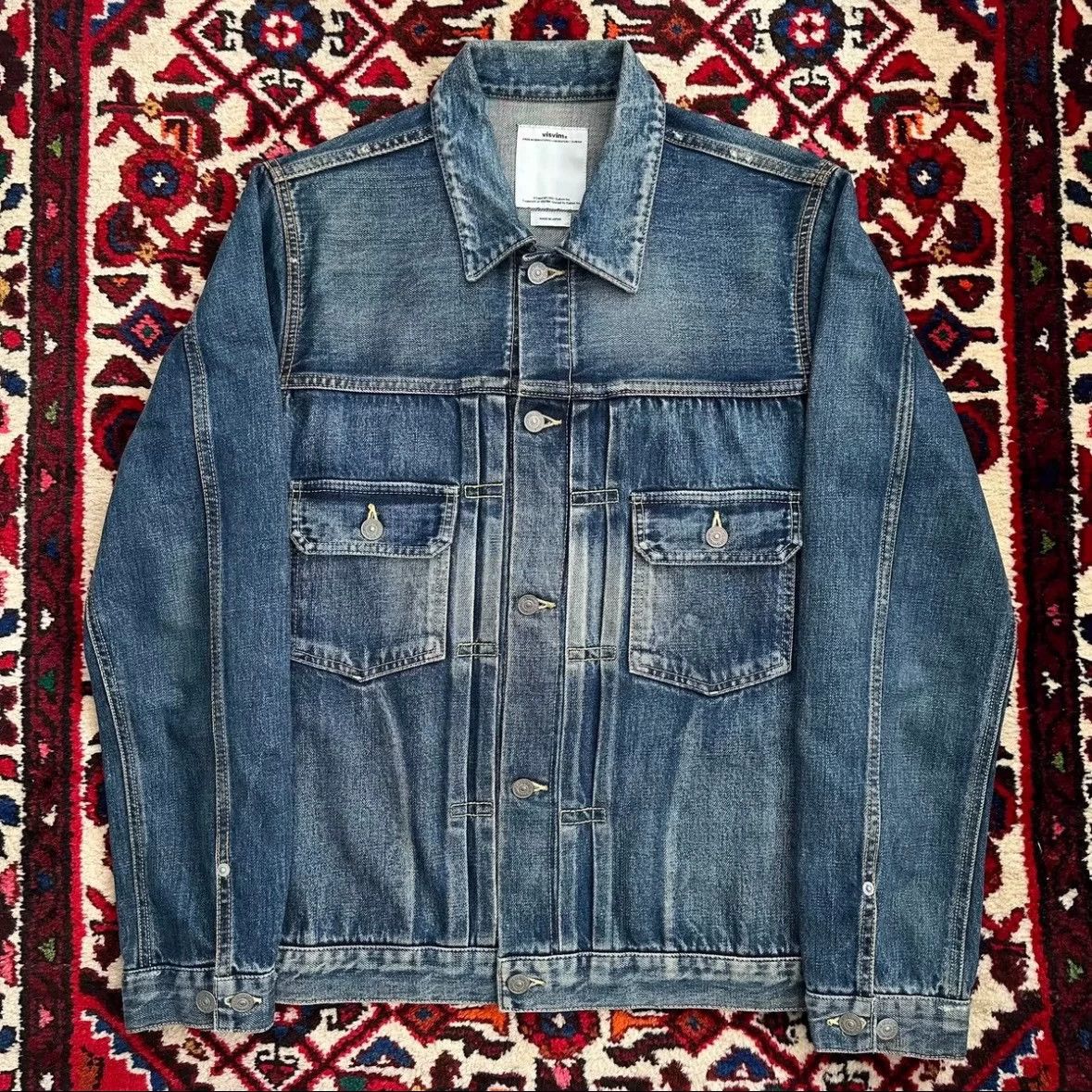 visvim 101 11aw snake skin yellow 2 denim jacket