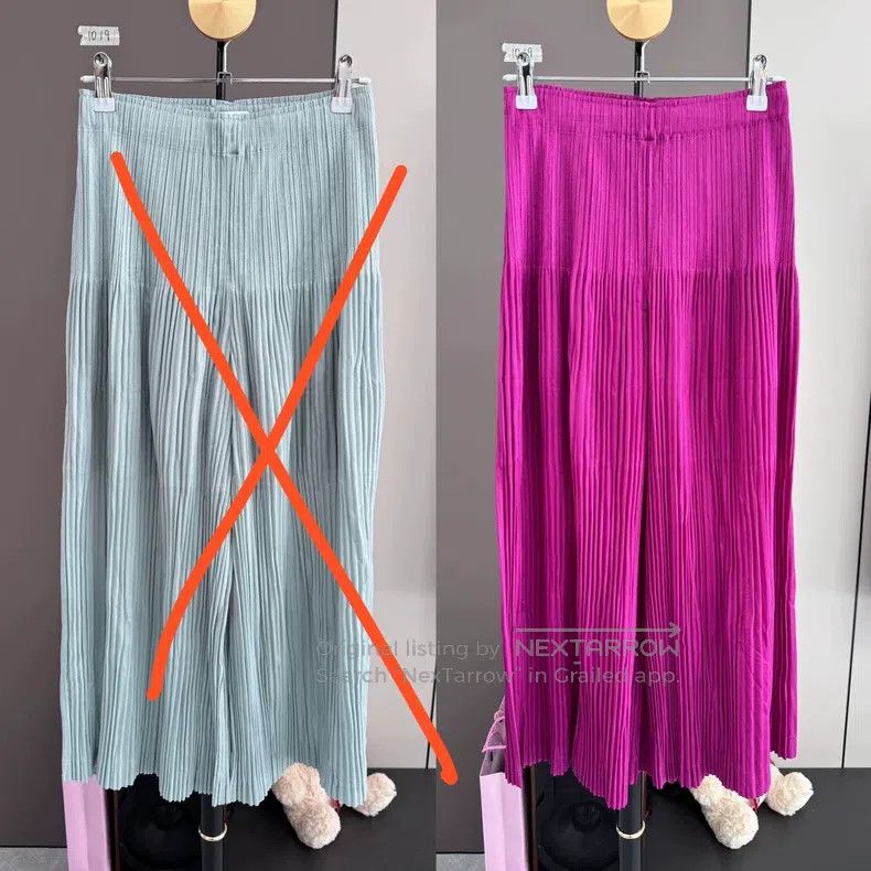 Issey Miyake Issey Miyake Red Wide-leg Trousers Size 25" / US 0 / IT 36 - 1 Thumbnail