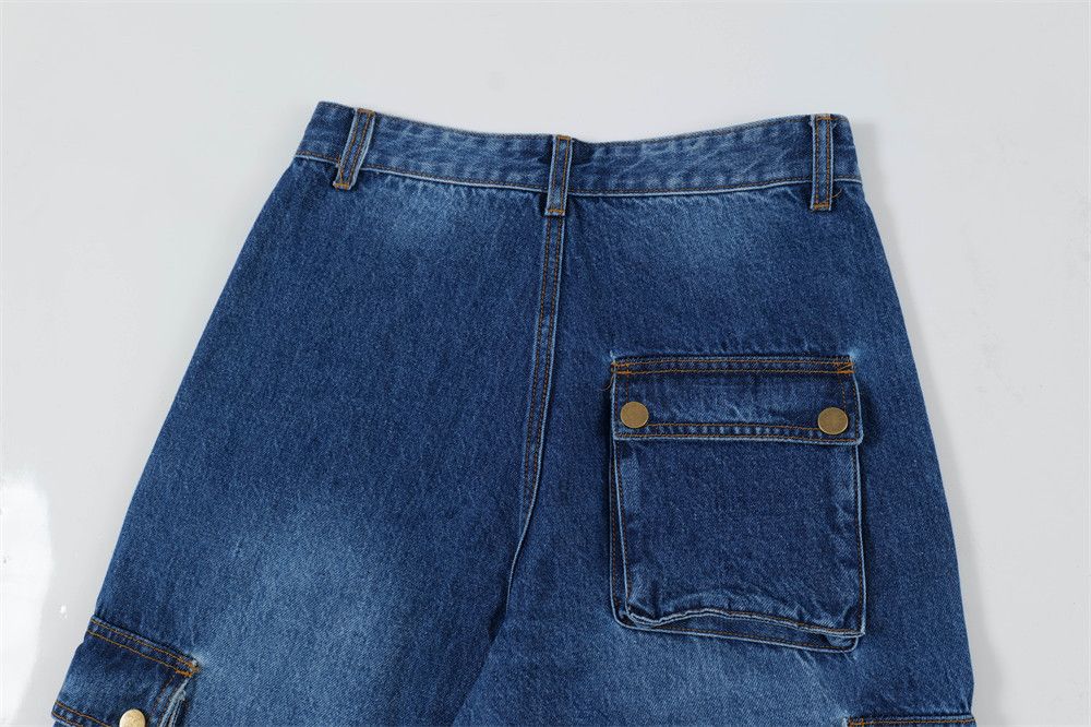Japanese Brand × Jean High street pleated loose wide-leg washed cargo jeans y2k Size US 32 / EU 48 - 5 Thumbnail