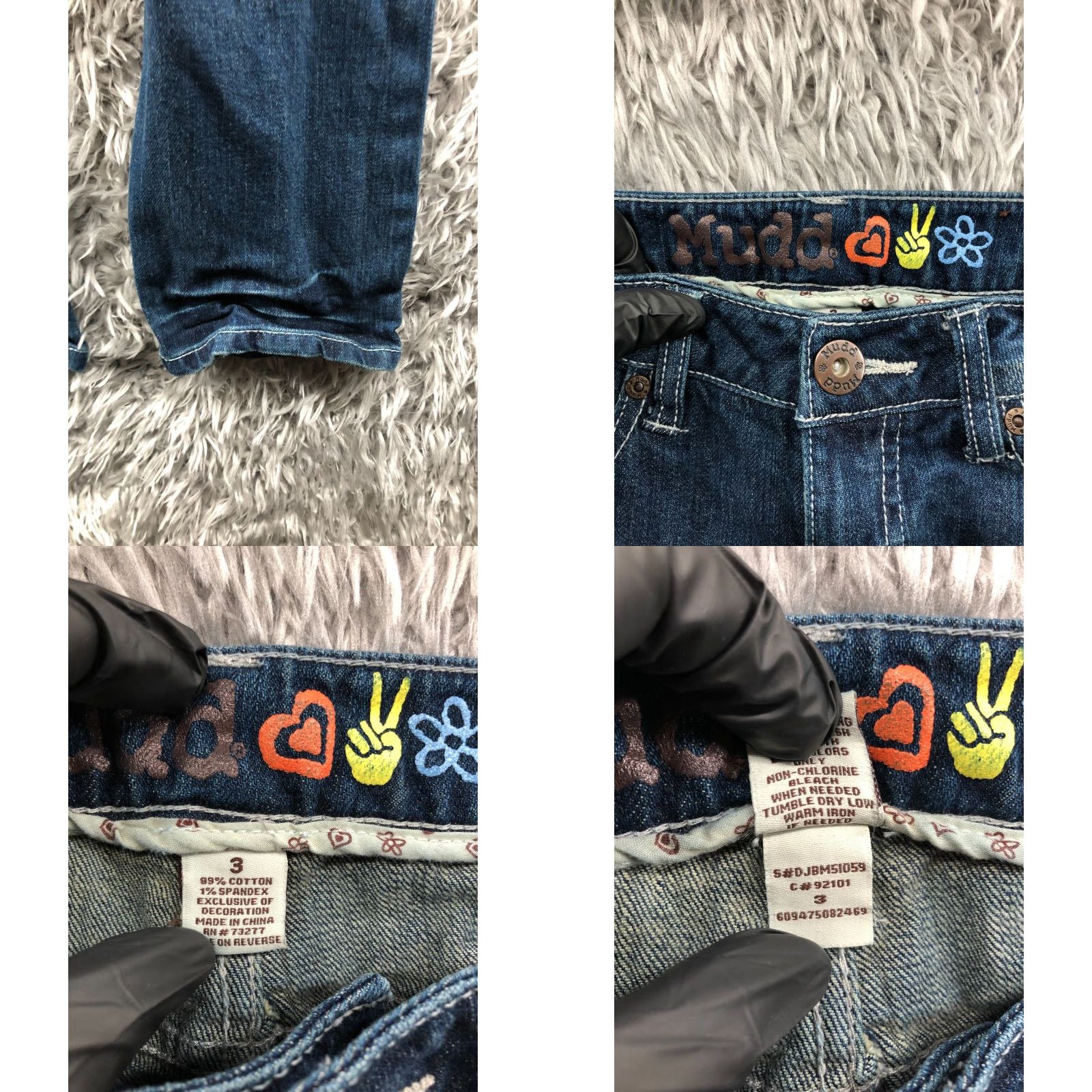 Denime Mudd Jeans Straight 3 Juniors Low Rise Medium Wash Blue Denim - Size 3, Regular, 26-28 Inferior? Size 26" / US 2 / IT 38 - 8 Thumbnail