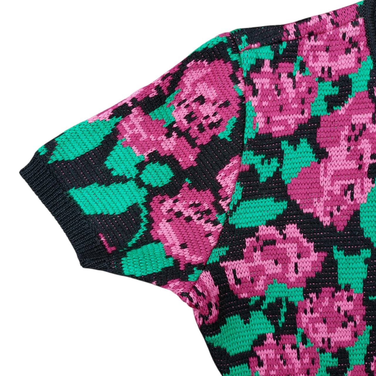 Yves Saint Laurent 80's Yvest Saint Laurent Tricots Knitted Floral Dress Size M / US 6-8 / IT 42-44 - 7 Thumbnail