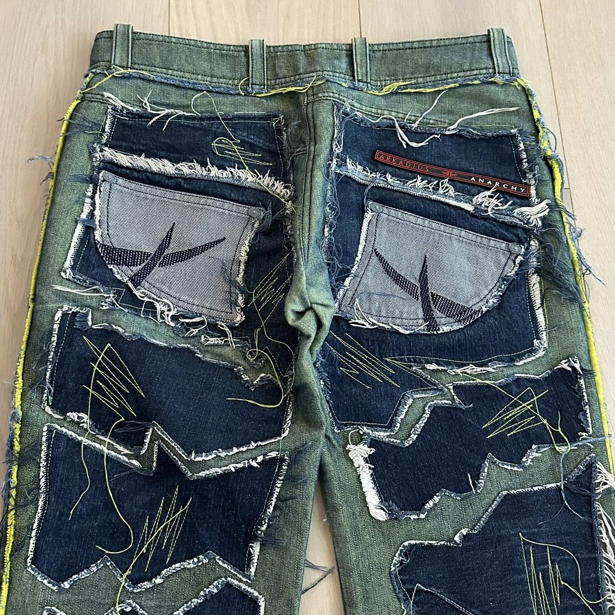 Other Arkadius Anarchy Jeans SS2004 Ripped Patchwork Jeans Size 32" / US 10 / IT 46 - 4 Thumbnail