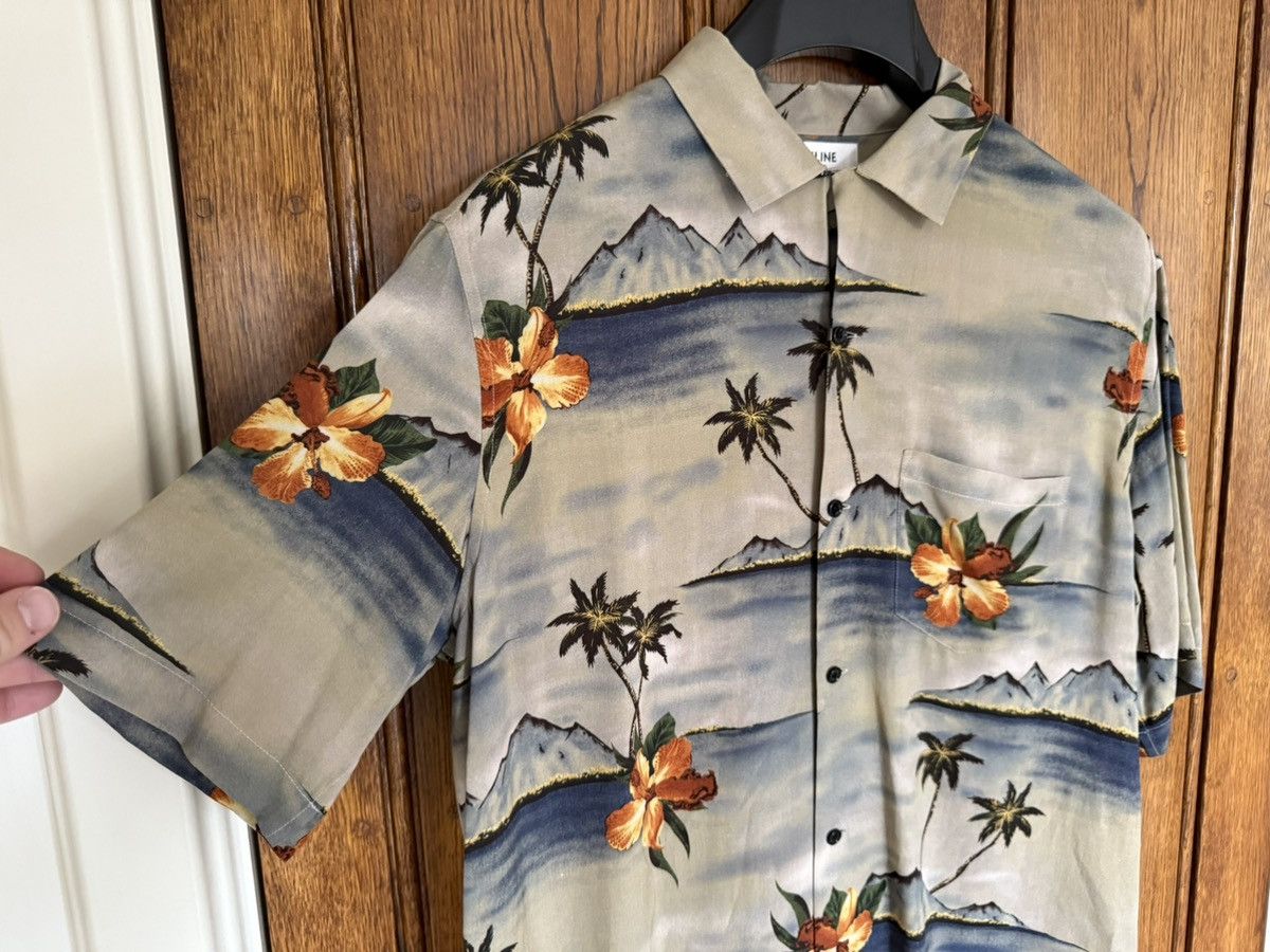 Celine $1.1k SS23 Celine volcano Hawaiian palm tree camp shirt Hedi Size US M / EU 48-50 / 2 - 12 Thumbnail