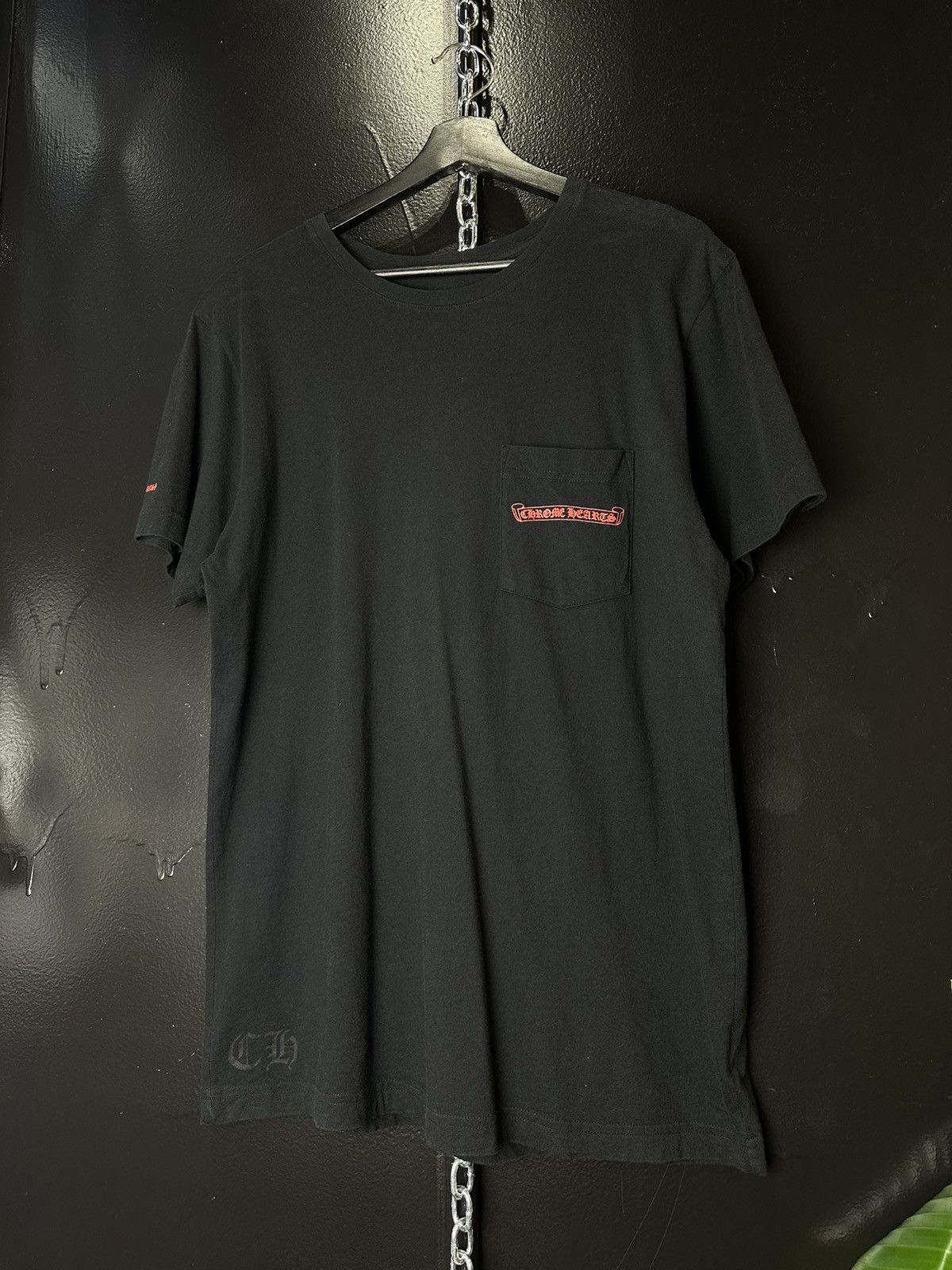 Chrome Hearts Chrome Hearts Horseshoe Scroll Logo Pocket Tee Size US L / EU 52-54 / 3 - 2 Thumbnail