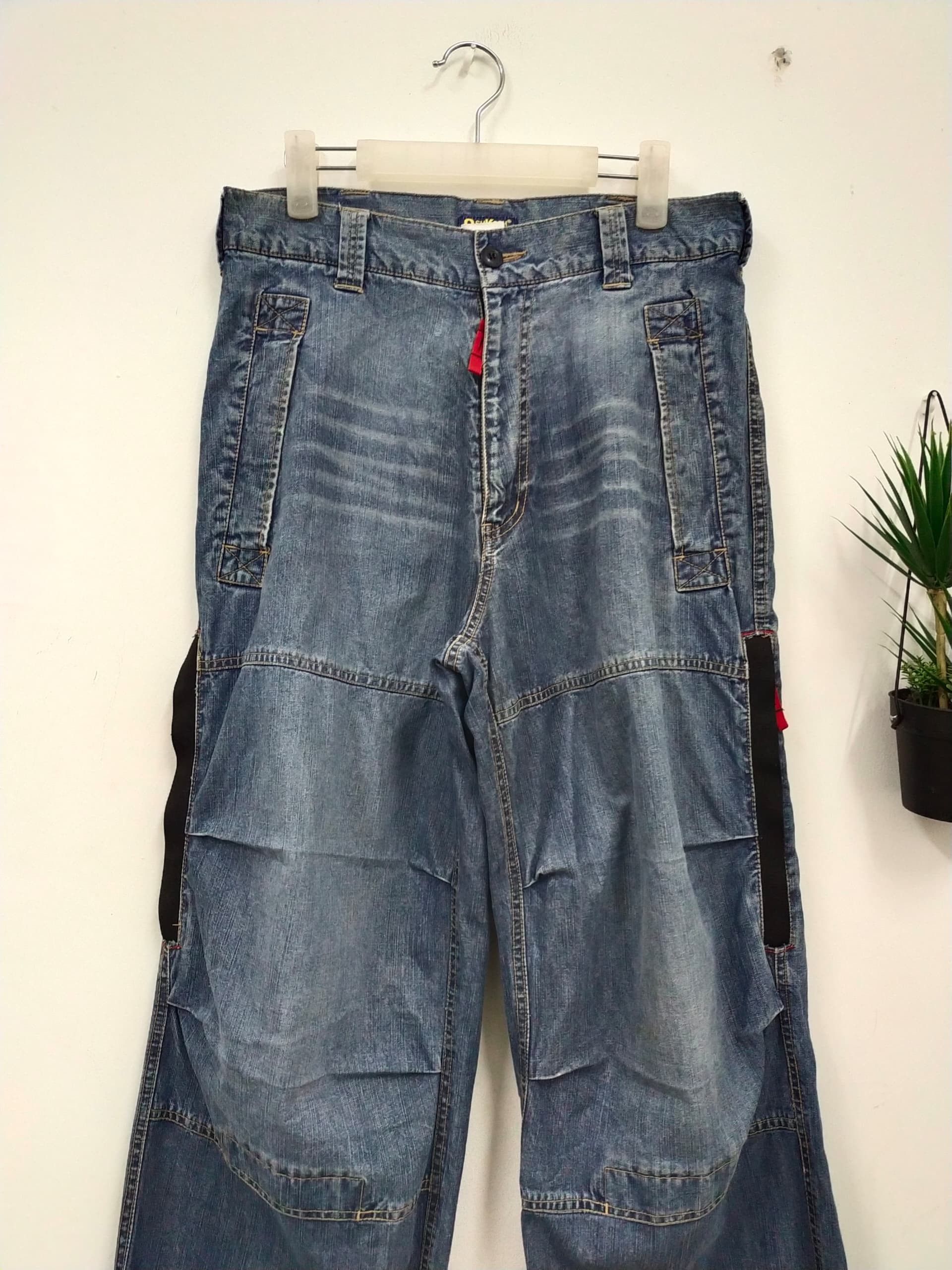 Hysteric Glamour Baggy Jeans OshKosh Multi Pocket nice design Size US 33 - 2 Thumbnail