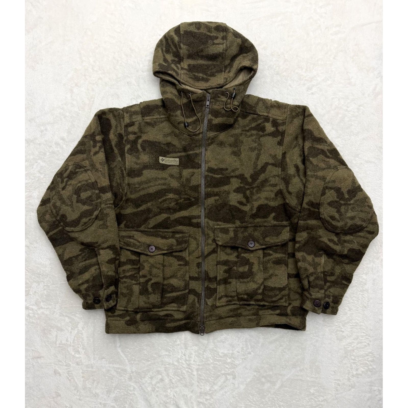 Vintage Columbia Monarch Pass Gallatin Range Jacket Mens Medium Camouflage Wool Hooded Zip Size US M / EU 48-50 / 2 - 2 Thumbnail