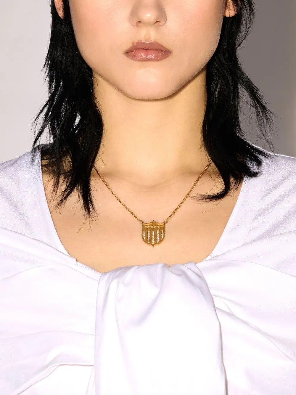 AMBUSH varsity shield necklace gold plated Made in Japan
