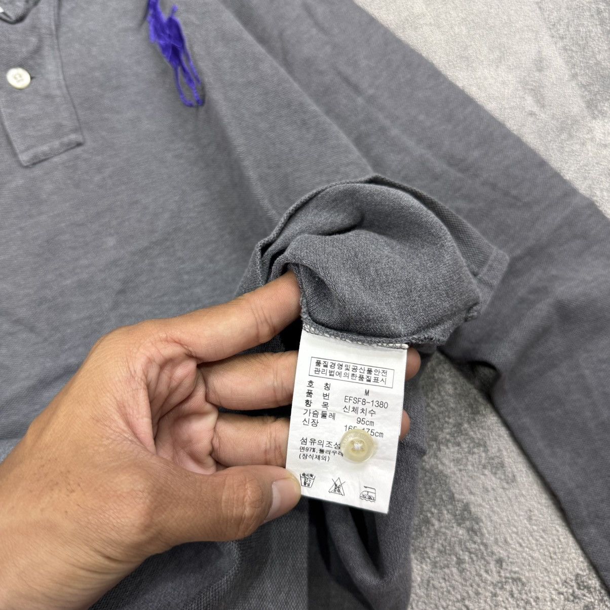 Polo Ralph Lauren POLO RALPH LAUREN grey long poloshirt Size US M / EU 48-50 / 2 - 6 Thumbnail