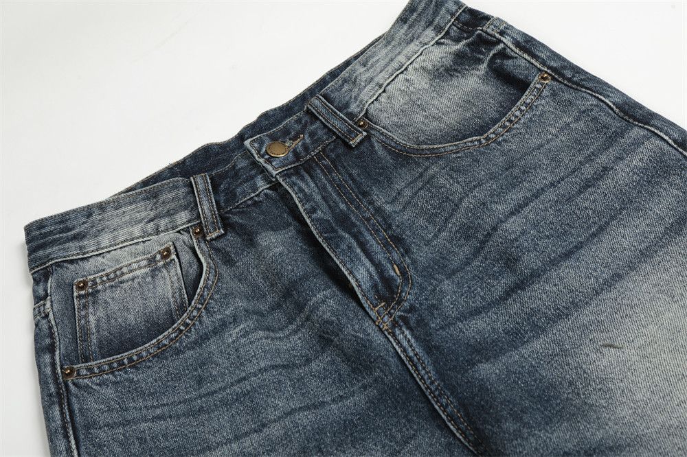 Vintage Retro Men's Vibe Punk Gradient Washed Denim Jeans Size US 32 / EU 48 - 3 Thumbnail