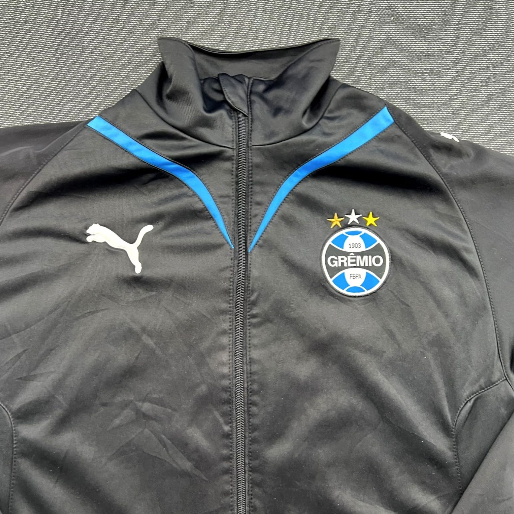 Puma VINTAGE PUMA Football Jacket Mens S Track Jacket Black Full Zip Size US S / EU 44-46 / 1 - 5 Thumbnail