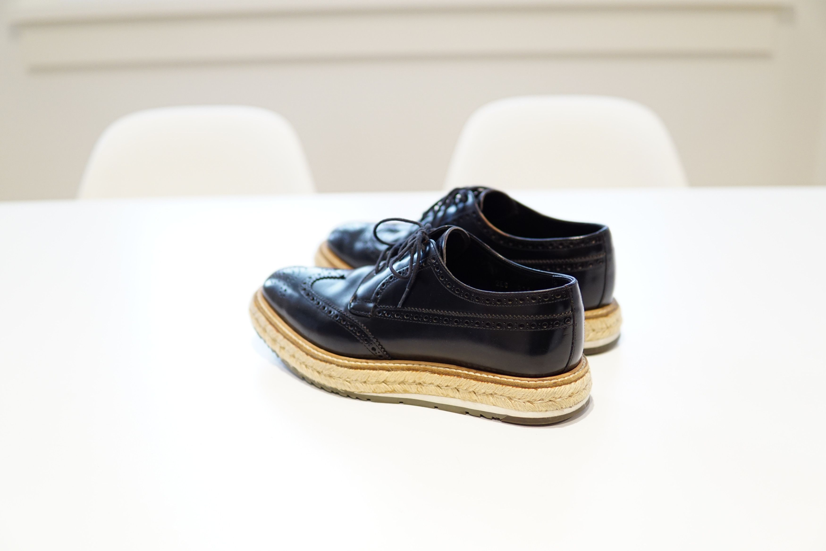 Prada SS11 Espadrille Wingtip Brogues Size US 6.5 / EU 39-40 - 4 Thumbnail