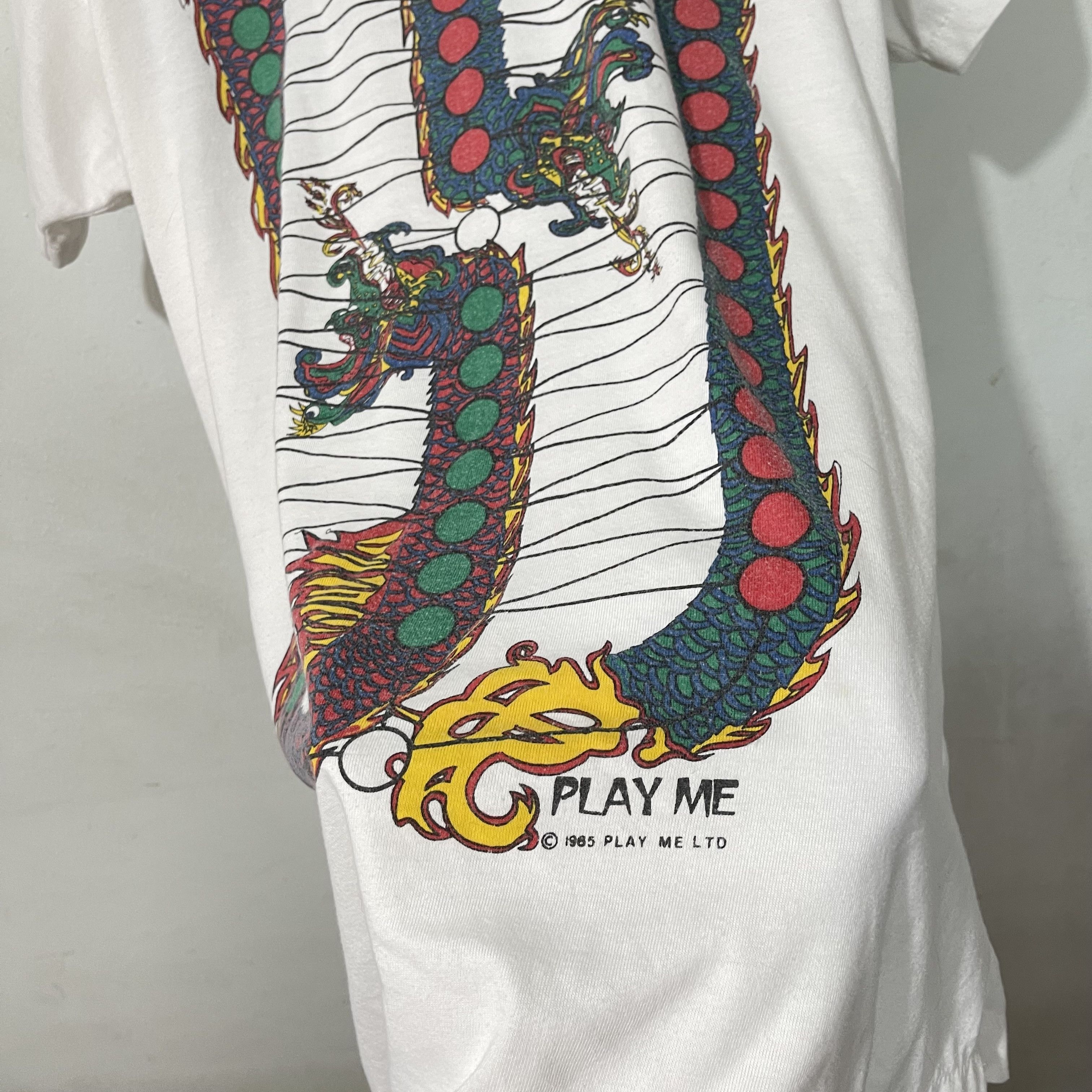 Vintage Vintage 80s Dueling Dragons T-Shirt Size US M / EU 48-50 / 2 - 3 Thumbnail