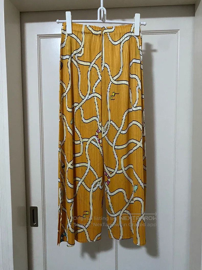 Issey Miyake Issey Miyake size:3 Yellow Wave Trousers Size 31" - 2 Thumbnail