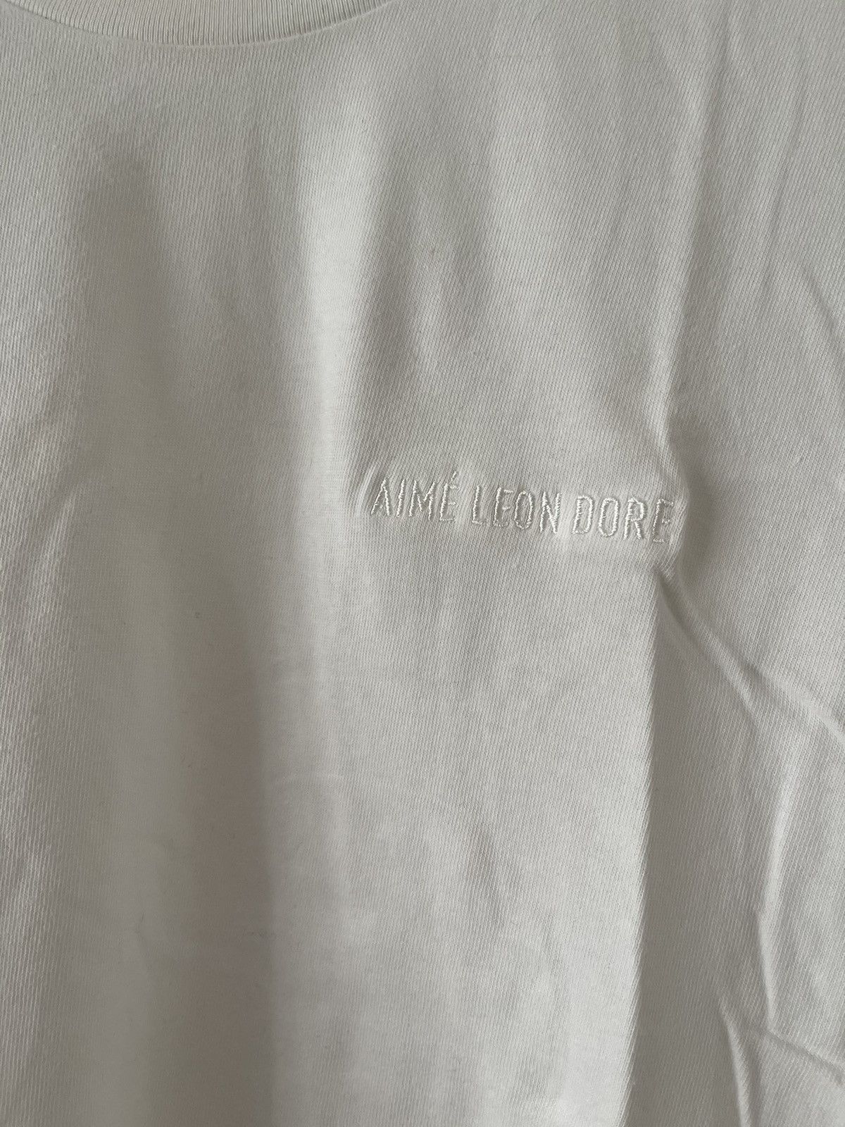 Aime Leon Dore ALD tonal logo tee shirt white medium Size US M / EU 48-50 / 2 - 2 Thumbnail
