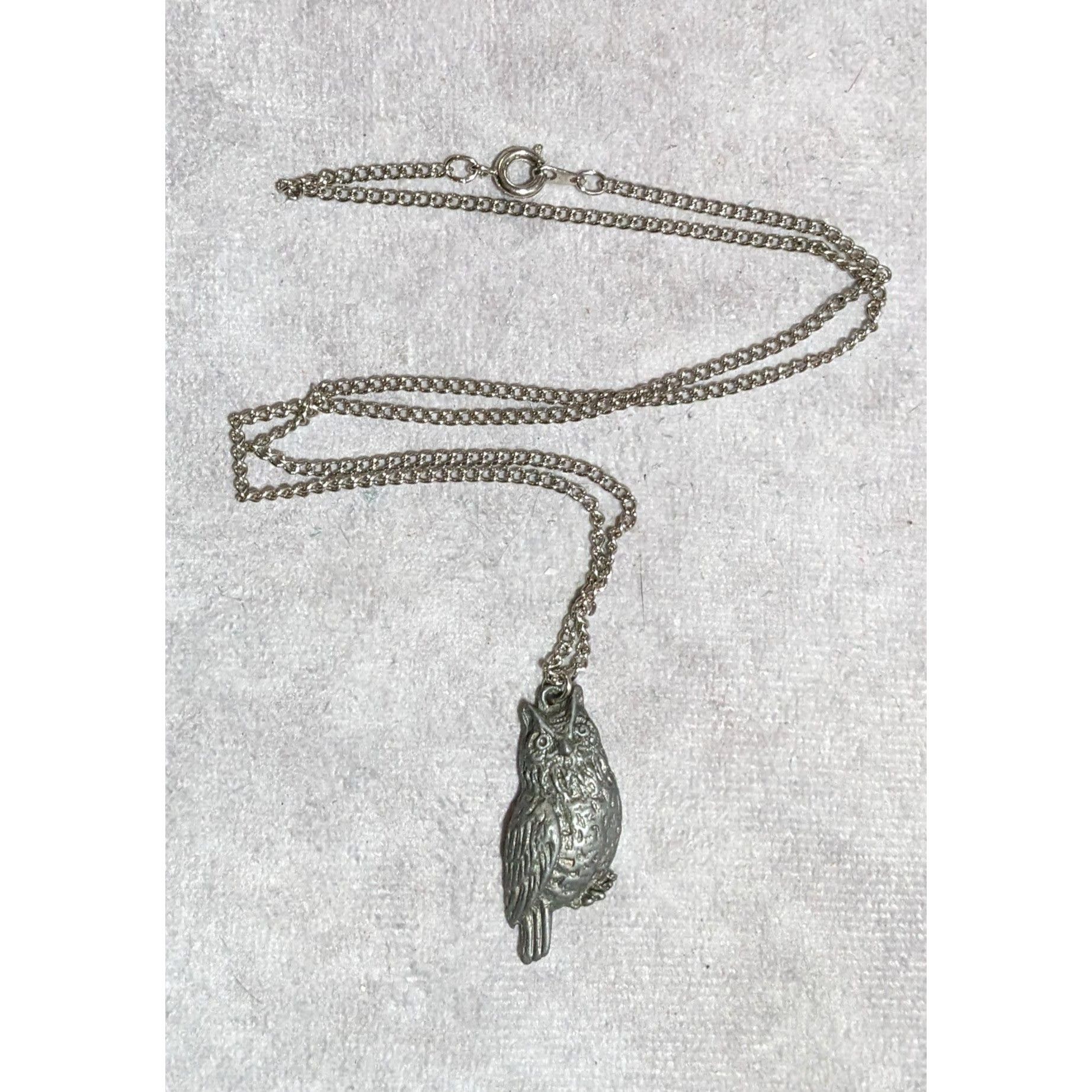 Other Vintage Minimalist Silver Owl Pendant Necklace Size ONE SIZE - 12 Thumbnail
