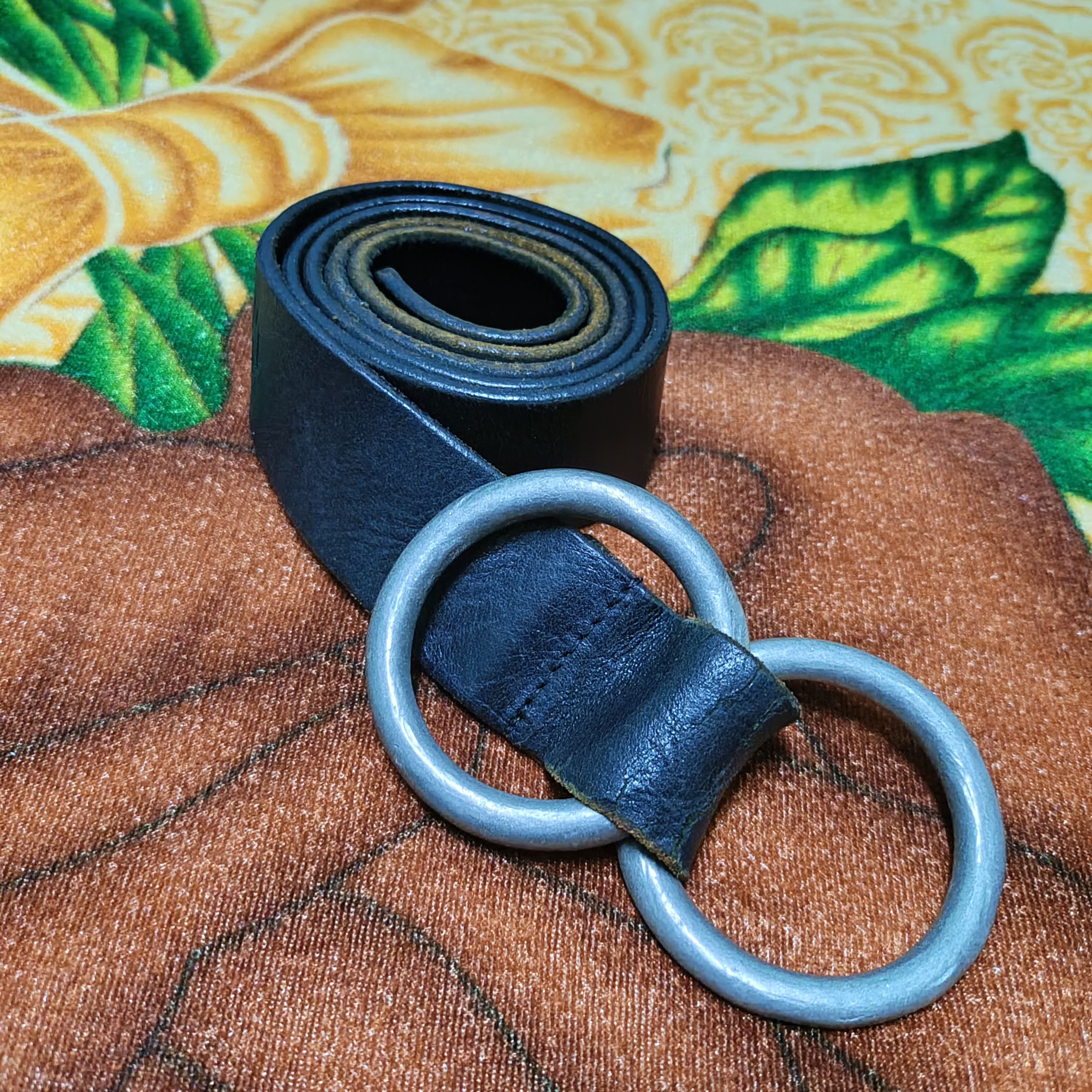 Michel Klein MICHEL KLEIN Paris Leather Black Belt Size ONE SIZE - 3 Thumbnail