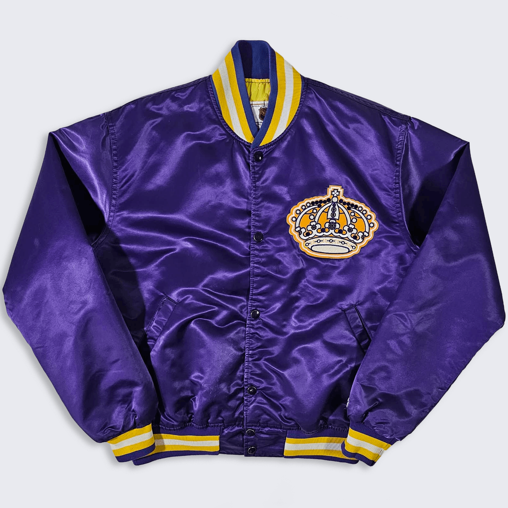 NHL Los Angeles Kings Vintage 80s Starter Satin Bomber Jacket Size US L / EU 52-54 / 3 - 1 Thumbnail