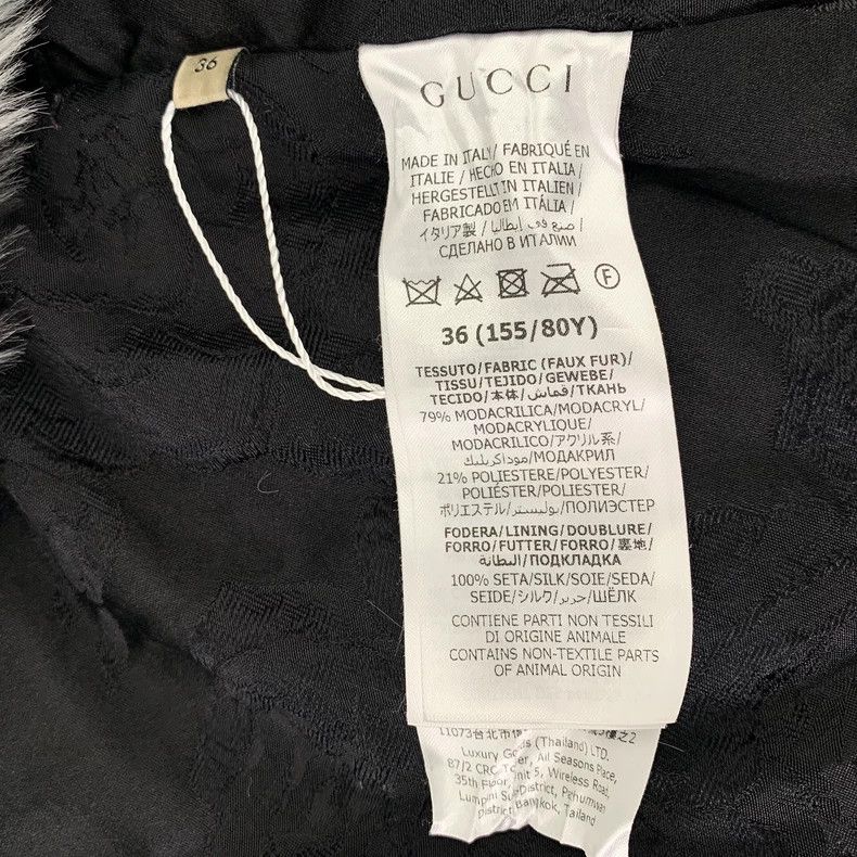 Gucci Gucci Size 36 23 color-blocked zebra-print mink fleece coat Size US XS / EU 42 / 0 - 6 Thumbnail