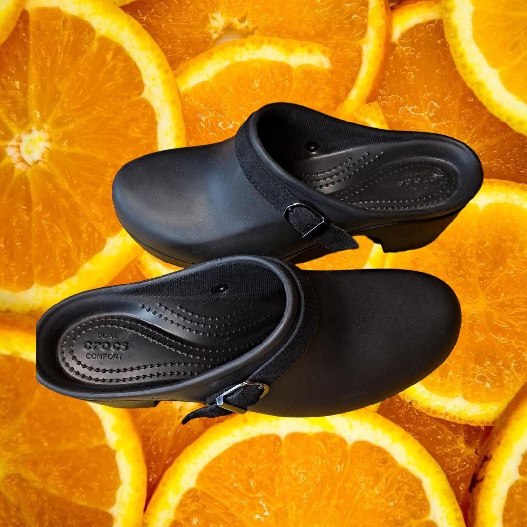 Crocs Crocs Black Mule Clogs With 2.5 Inch Heel and Side Buckle Si Size ONE SIZE - 1 Thumbnail