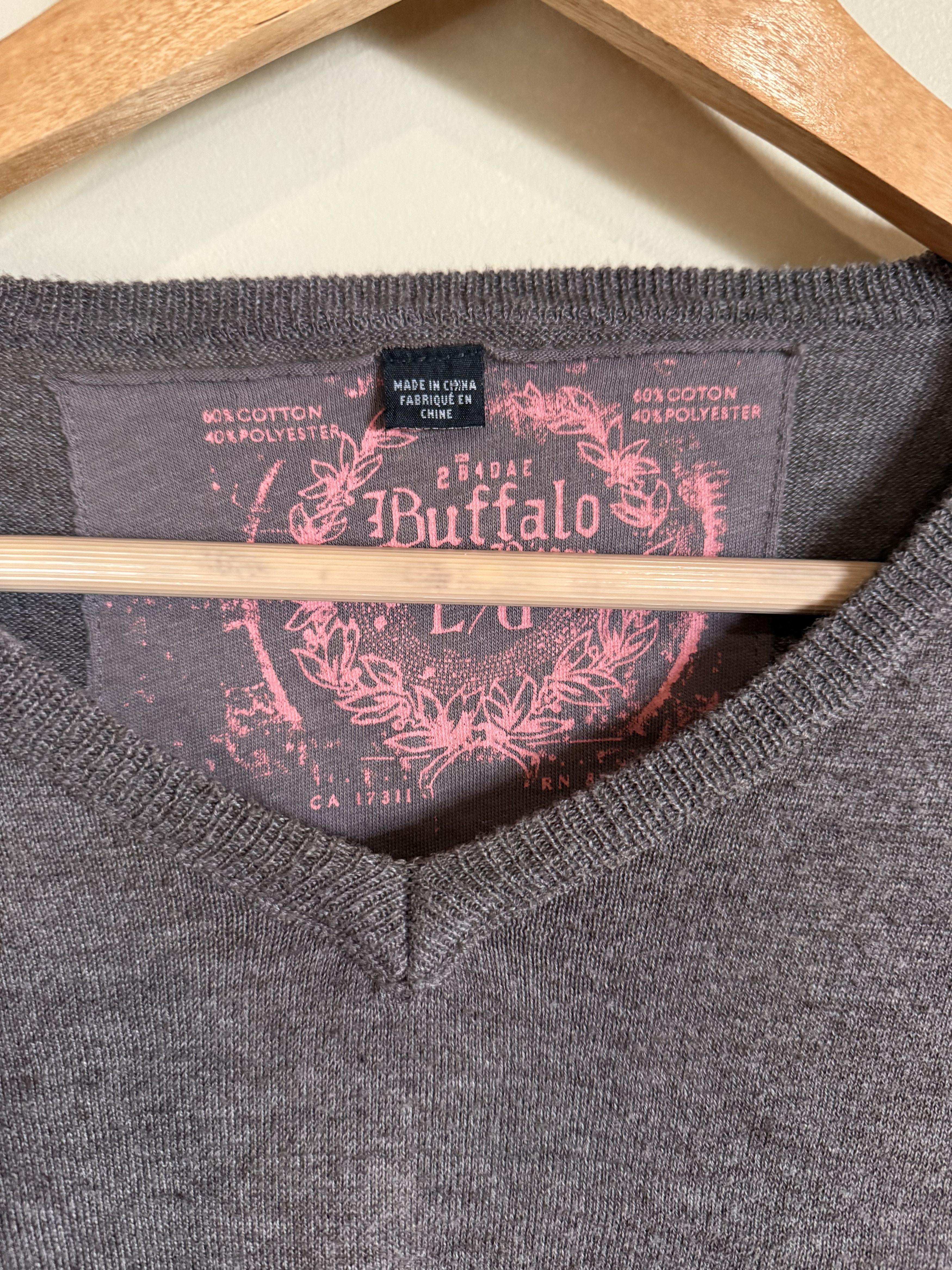 Buffalo David Bitton Buffalo David Bitton V-Neck Sweater, Taupe, Men's Large Size US L / EU 52-54 / 3 - 2 Thumbnail