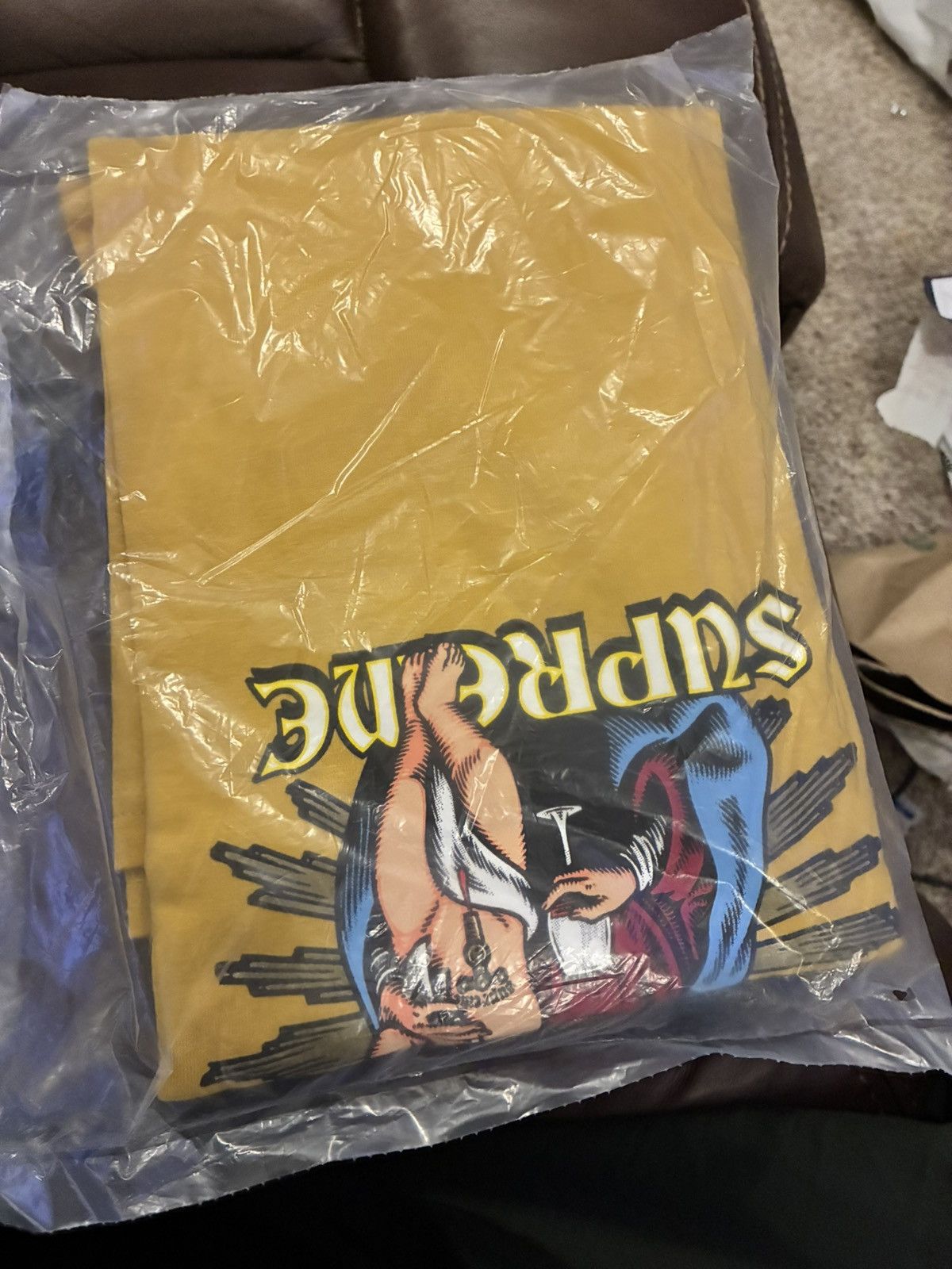 Supreme NIB Supreme Blood Tee - MUSTARD 2XL Size US XXL / EU 58 / 5 - 3 Thumbnail