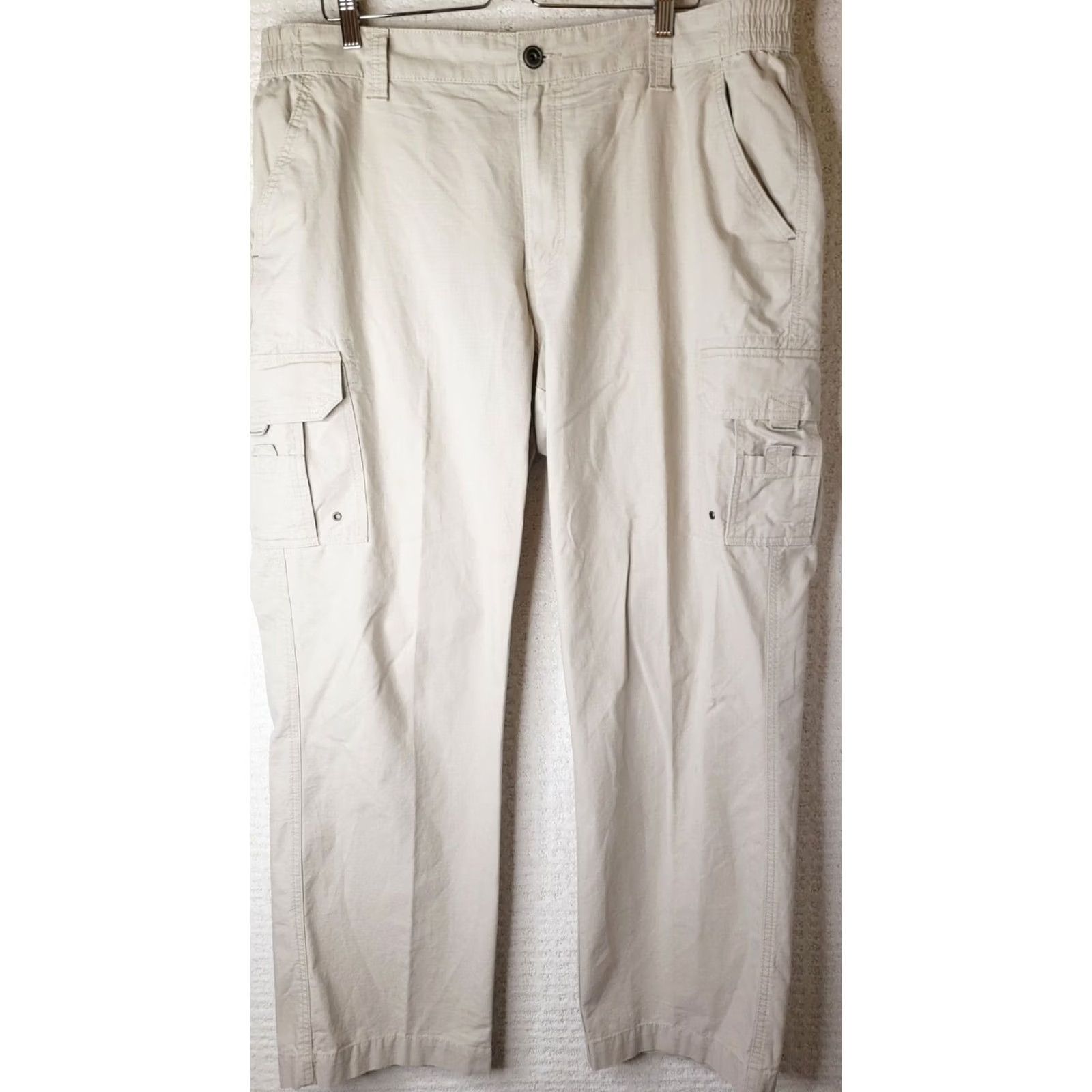 J Brand RedHead Pants Mens 40 Beige Brand Men 40x32 Khaki Cargo Relaxed Fit Ripstop Cotton Size US 40 / EU 56 - 2 Thumbnail
