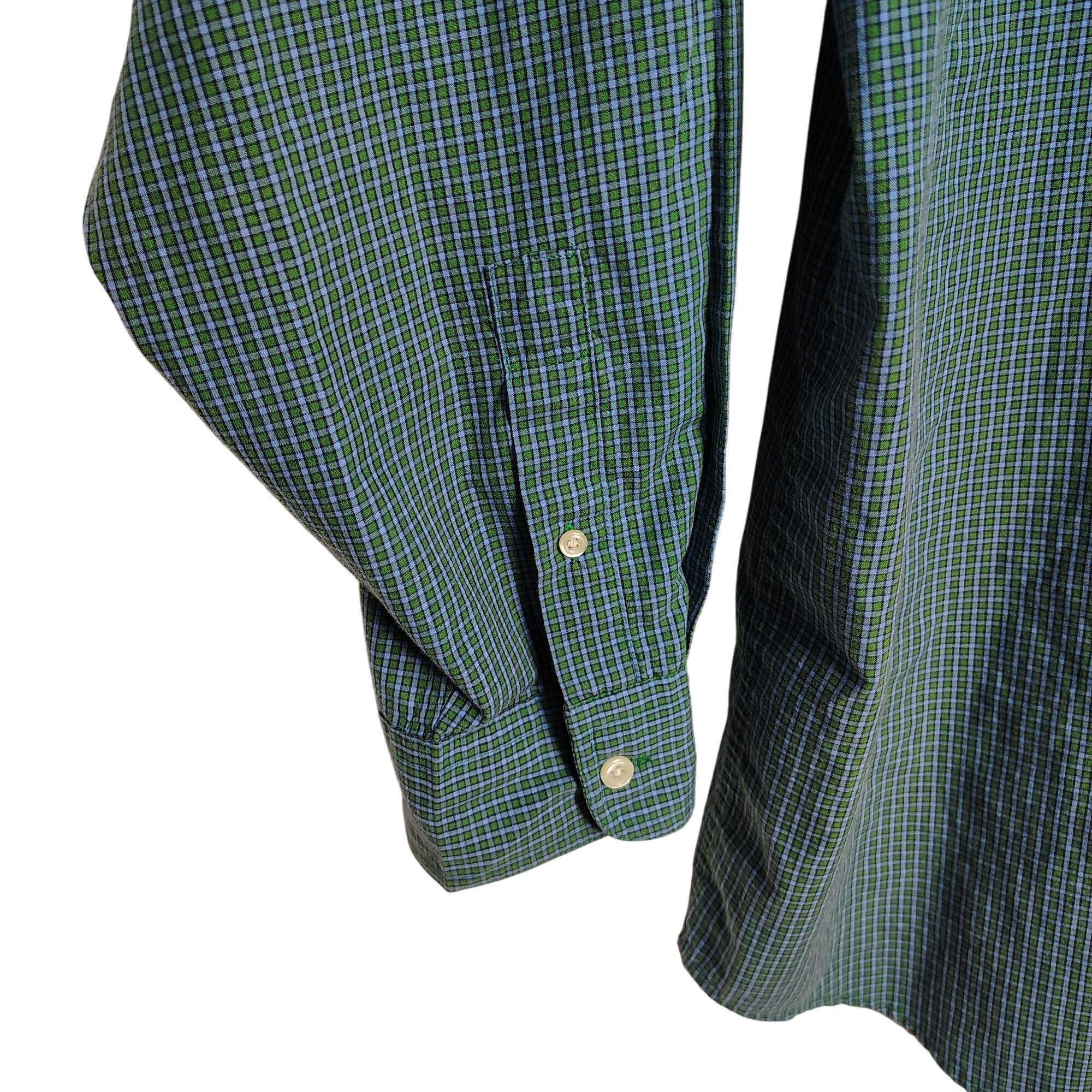 Chaps Chaps Mens 3XLT Easy Care Button-Down Green and Blue Plaid L Size US XXL / EU 58 / 5 - 7 Thumbnail