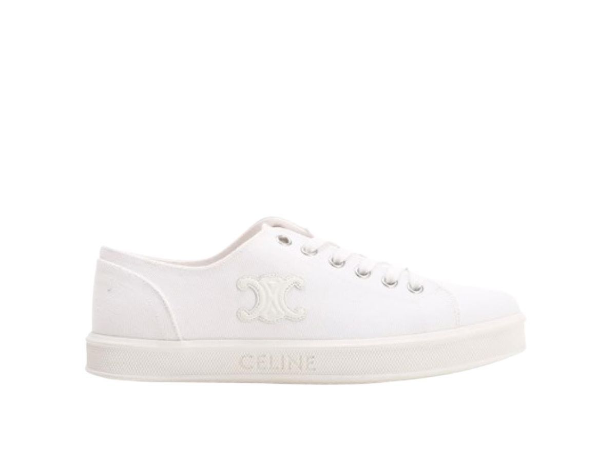 Celine o1bcso1str0625 355842220C Low-Top Sneakers in Optic White Size US 6 / IT 36 - 1 Thumbnail