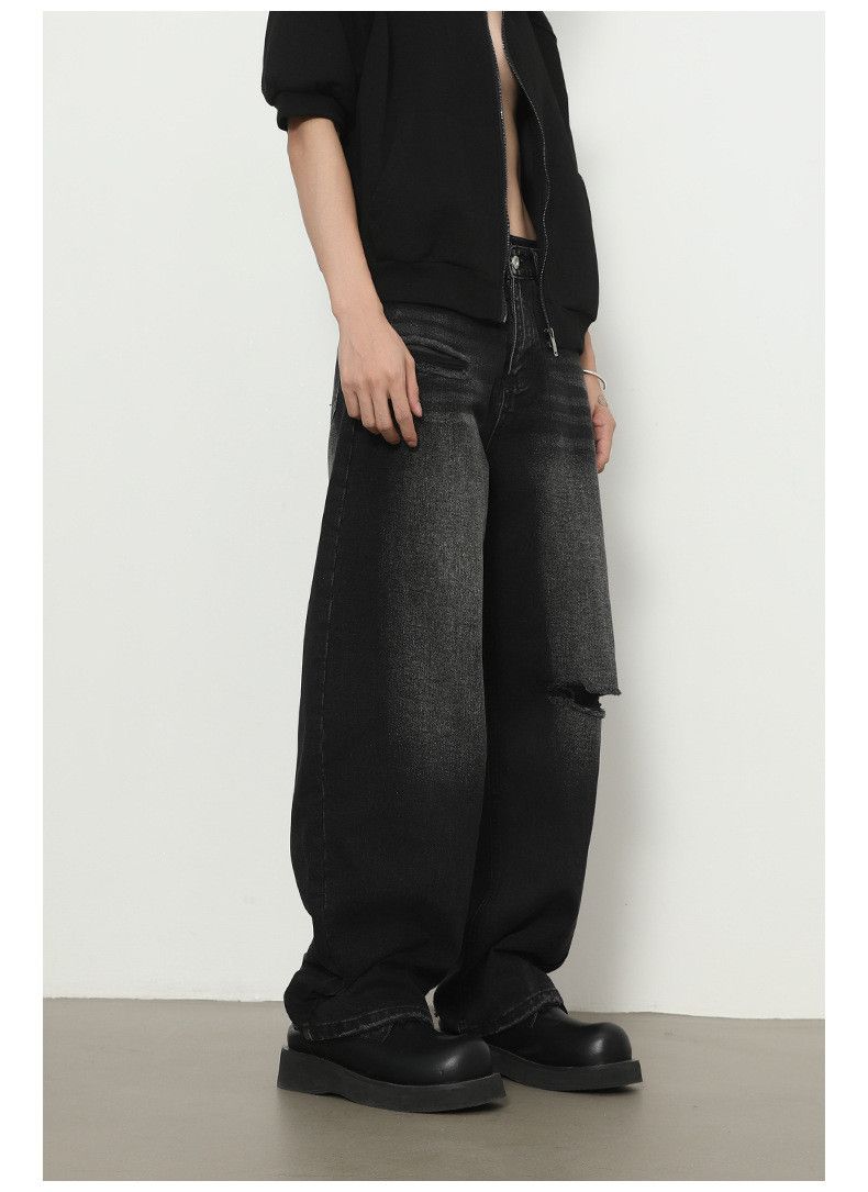 Vintage American loose straight-leg ripped scimitar wide-leg jeans Size US 32 / EU 48 - 5 Thumbnail