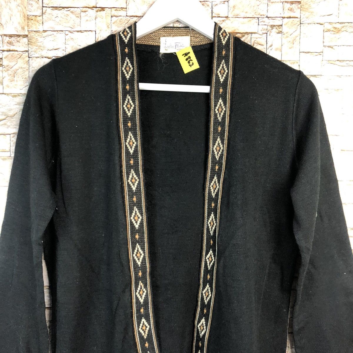 Homespun Knitwear × Japanese Brand Ladies Fashion vintage japan Black Cardigan Knitwear #A862 Size M / US 6-8 / IT 42-44 - 5 Thumbnail