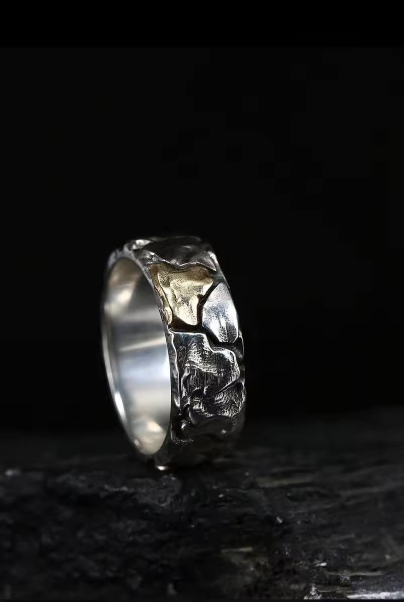 Vintage Vintage Style Adjustable Silver 925 Crack Flaw Ring Size ONE SIZE - 3 Thumbnail