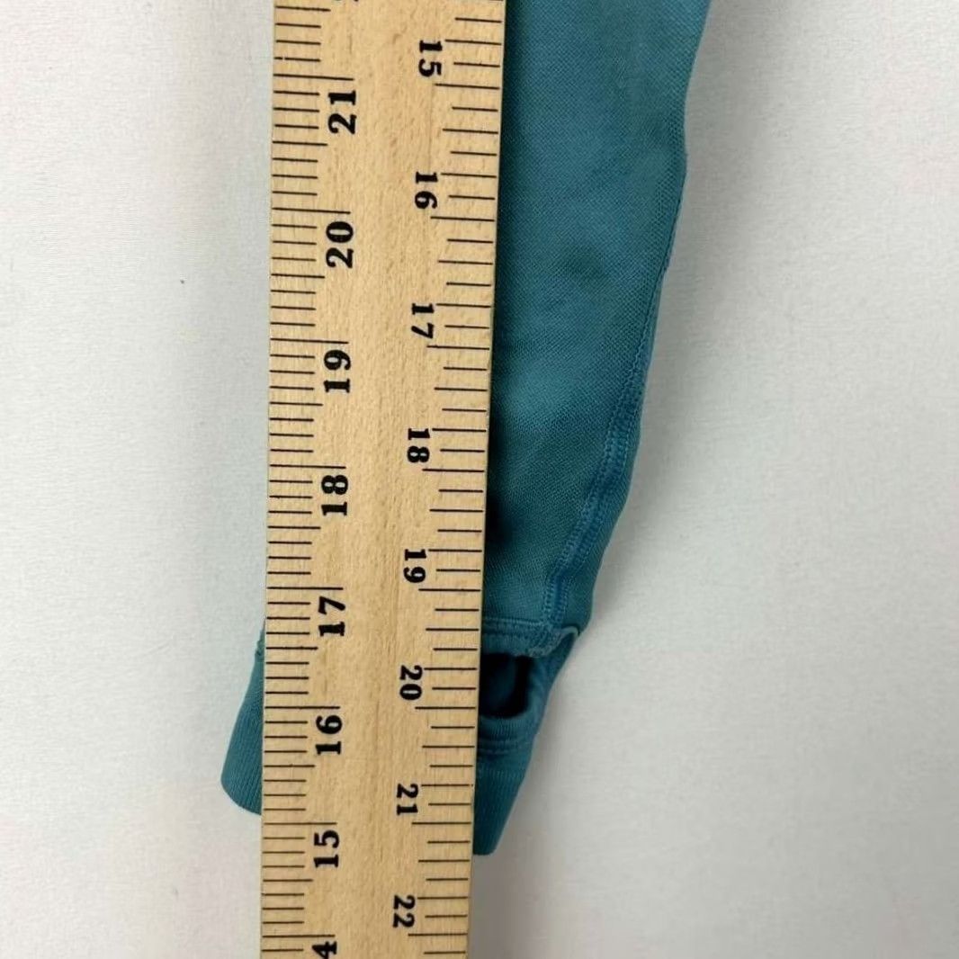 Gymshark Gymshark Crop Top Womens XS Teal Blue Flawless Knit Long Sleeve Thumbhole Size XS / US 0-2 / IT 36-38 - 3 Thumbnail