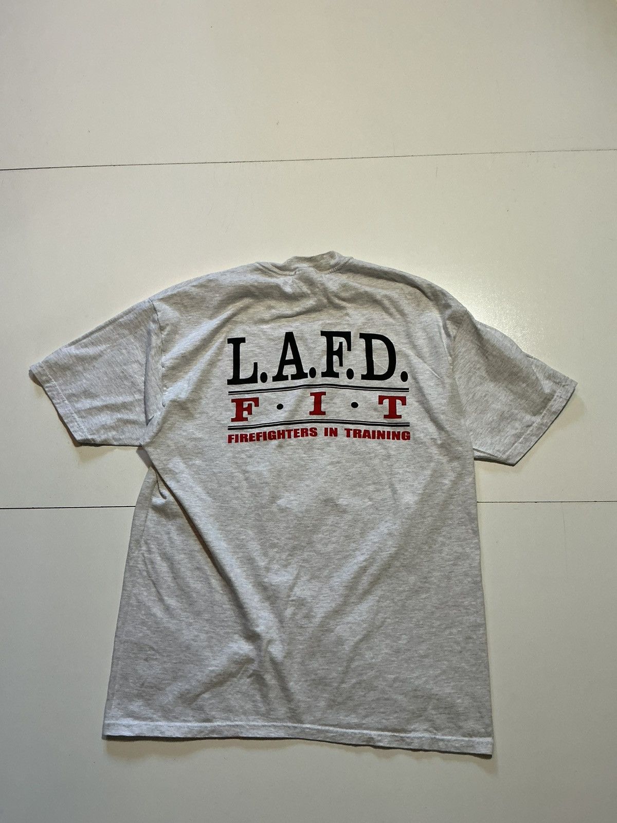 Vintage VTG LAFD Los Angeles Fire Department Firefighters T-Shirt Size US XL / EU 56 / 4 - 3 Thumbnail