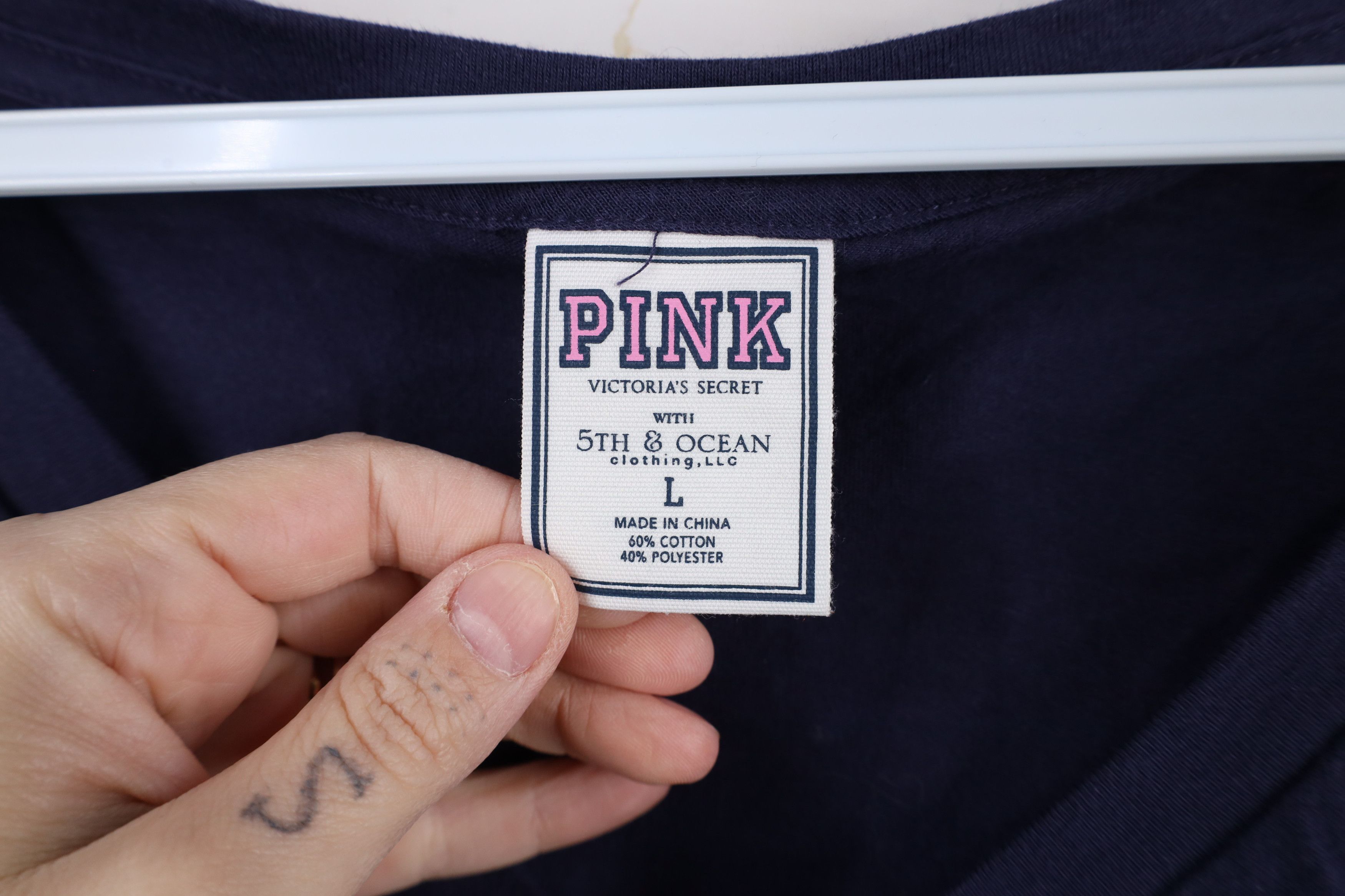 Pink × Vintage Pink Victorias Secret Cleveland Indians Baseball T-Shirt Size L / US 10 / IT 46 - 6 Thumbnail