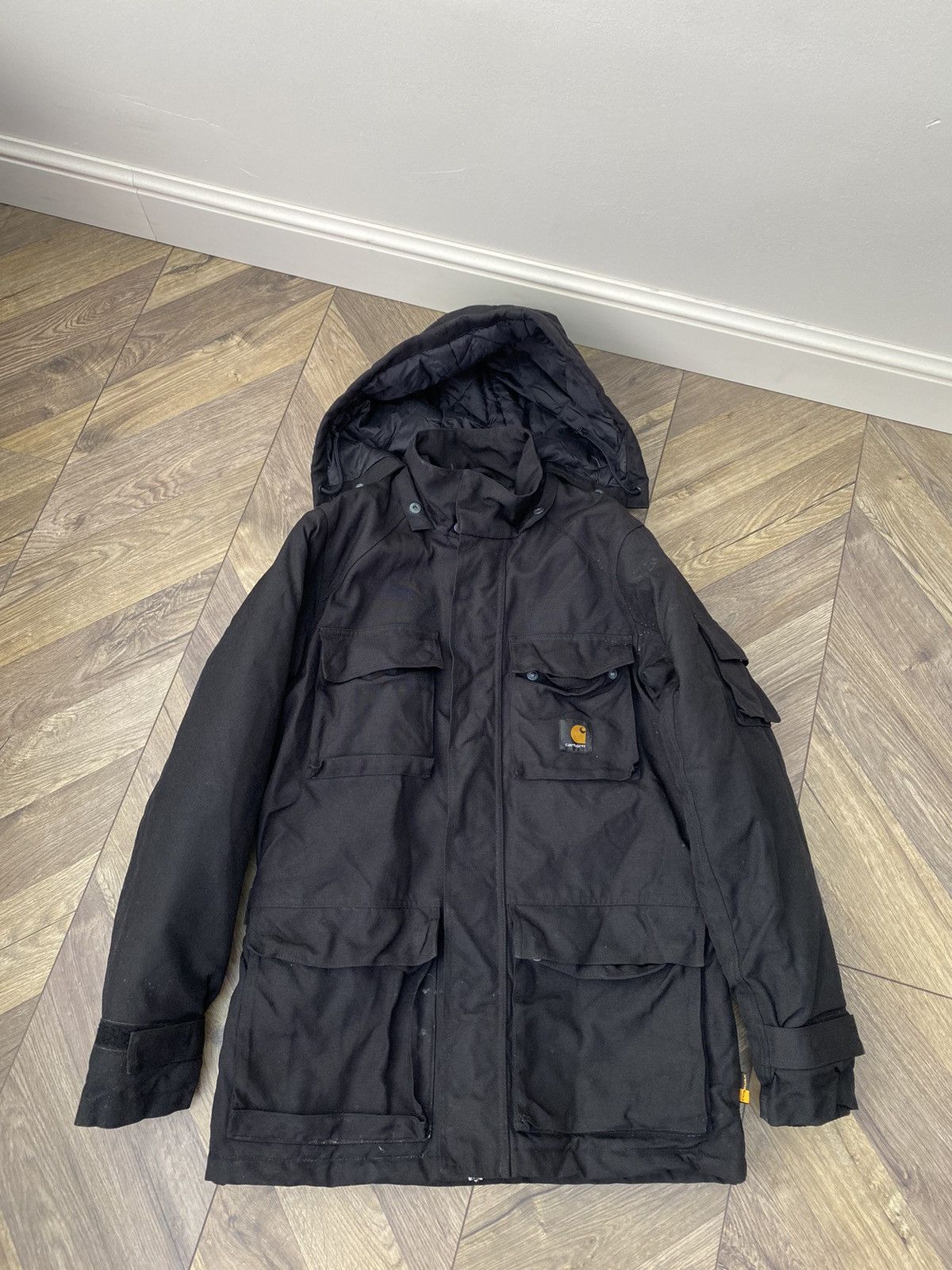 Carhartt × Vintage Vintage Carhartt Motorcycle Black Jacket Size US S / EU 44-46 / 1 - 2 Thumbnail