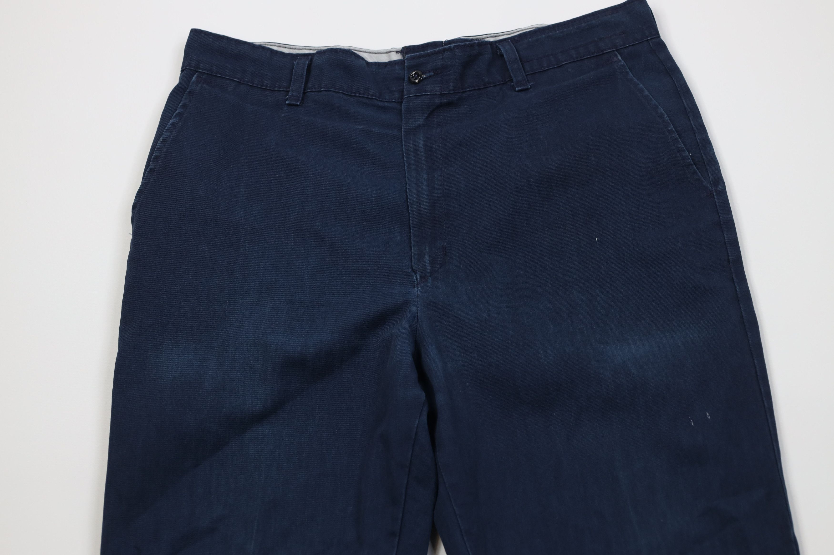 Vintage Vintage 90s Streetwear Wide Leg Pants Workwear Blue USA Size US 36 / EU 52 - 2 Thumbnail
