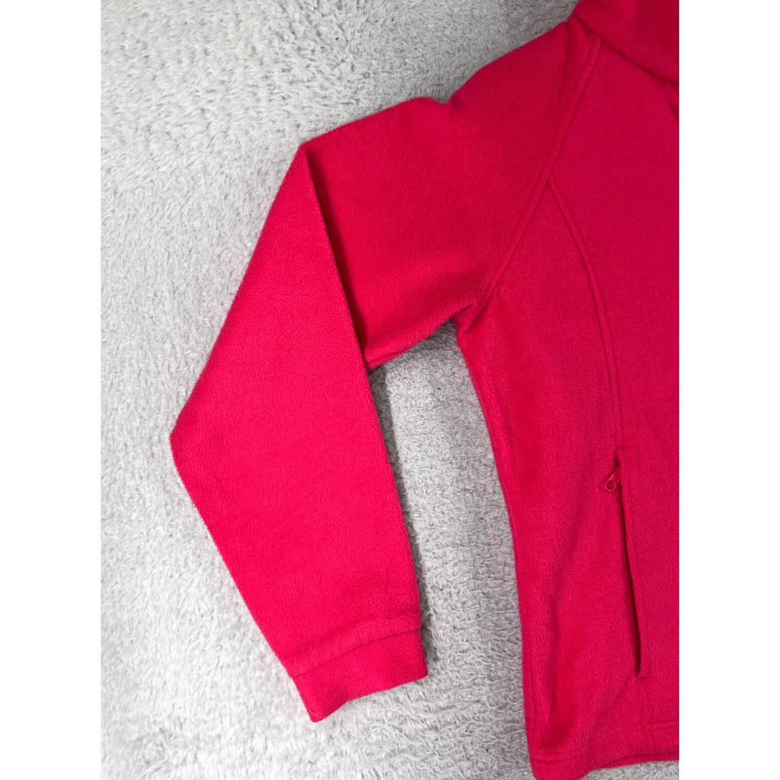 Pinko Columbia Jacket Girls Large Pink Full Zip Mock Neck Polyester Fleece Hiking Gorp Size L / US 10 / IT 46 - 6 Thumbnail